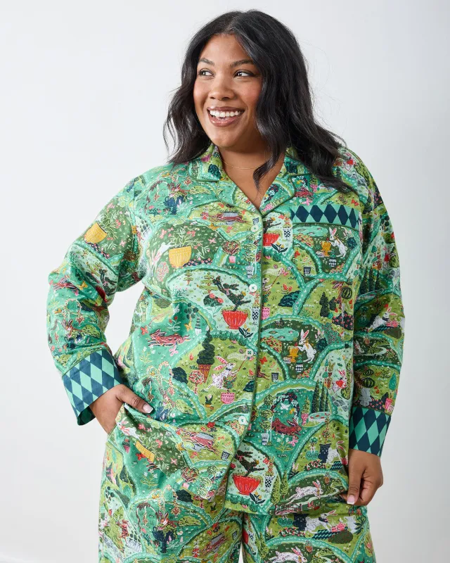 Rabbit Wonderland - Petite Long PJ Set - Sage sold by Printfresh