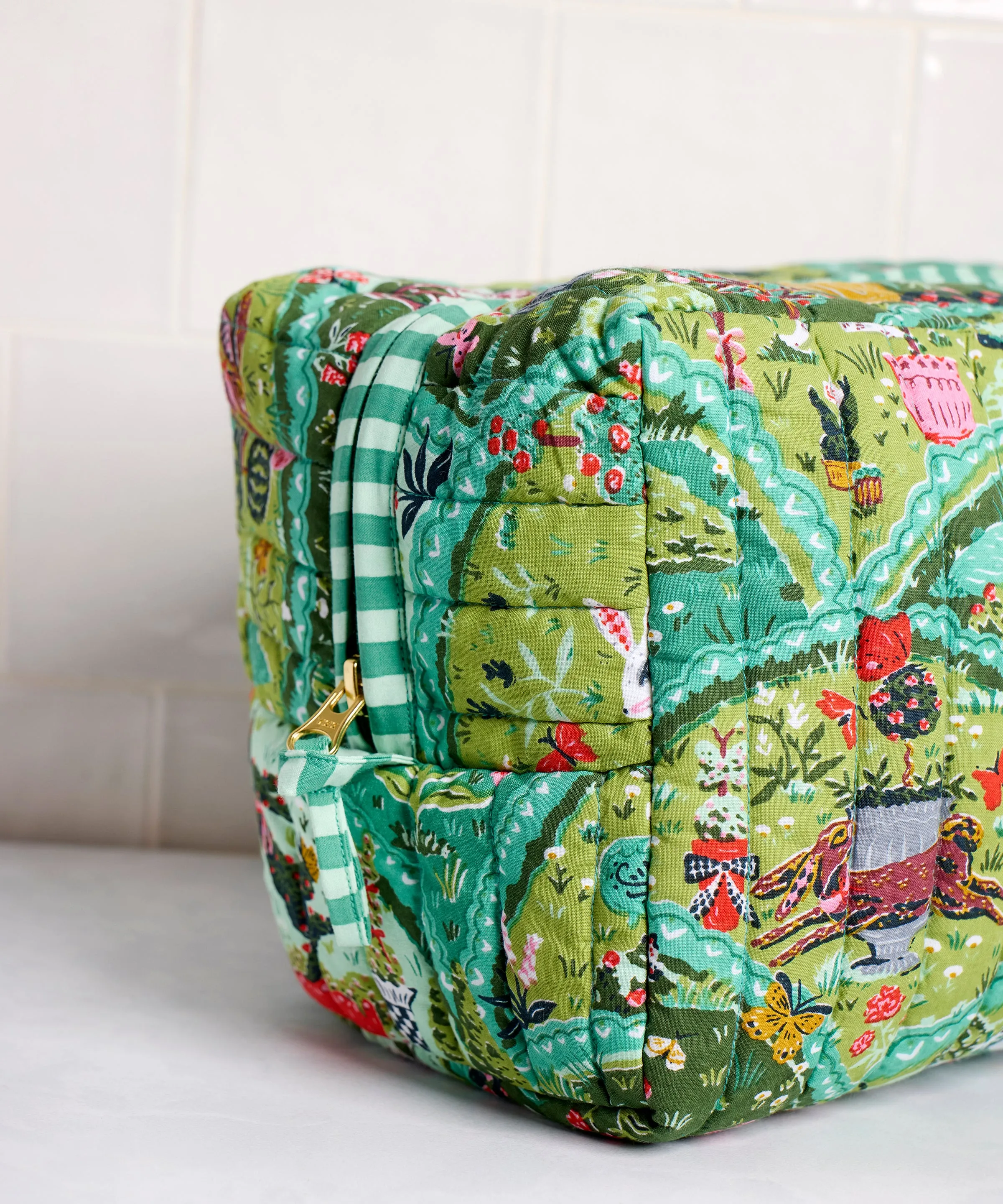 Rabbit Wonderland - Oversized Pouch Duo - Sage sold by Printfresh product image thumbnail 3