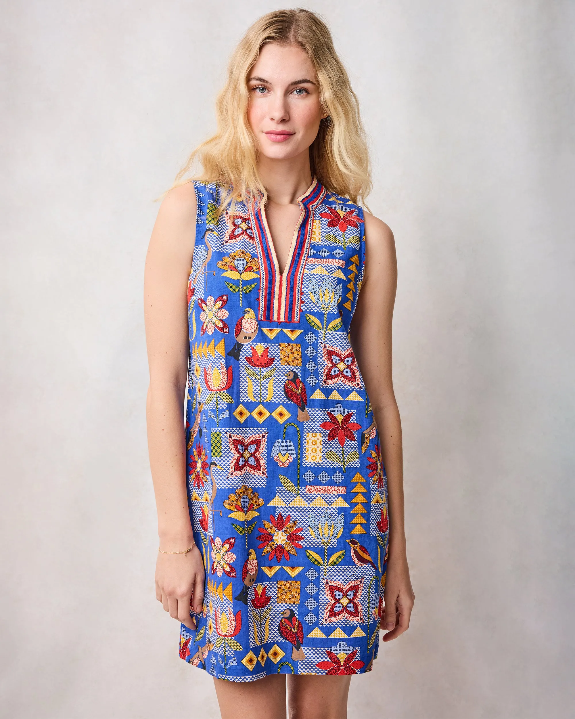 Songbird Quilt - Ocean View Shift - Blue Jean sold by Printfresh product image thumbnail 2