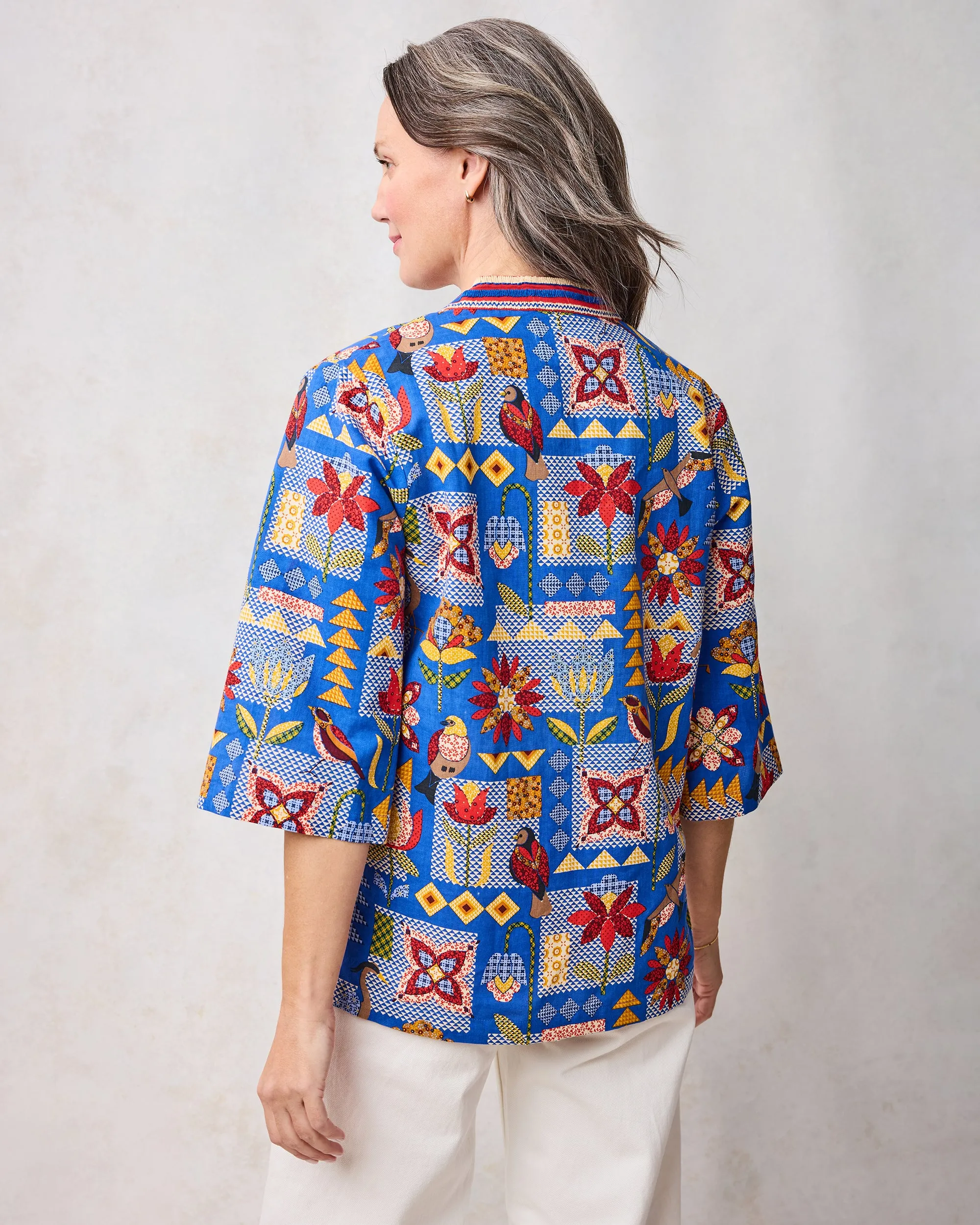 Songbird Quilt - Harlow Tunic - Blue Jean sold by Printfresh product image thumbnail 4