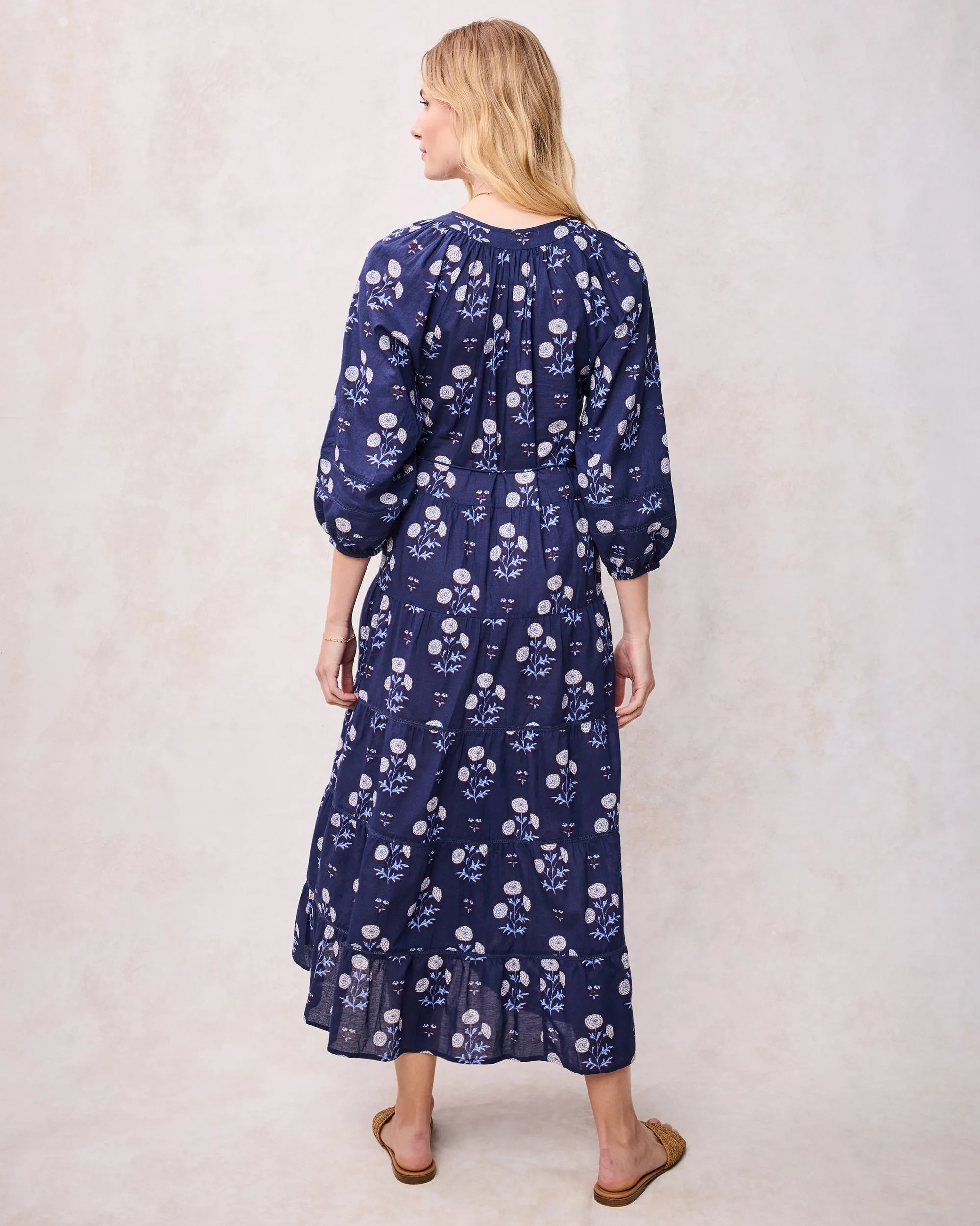 Marigold Bloom - Main Street Dress - Midnight Tide sold by Printfresh product image thumbnail 3