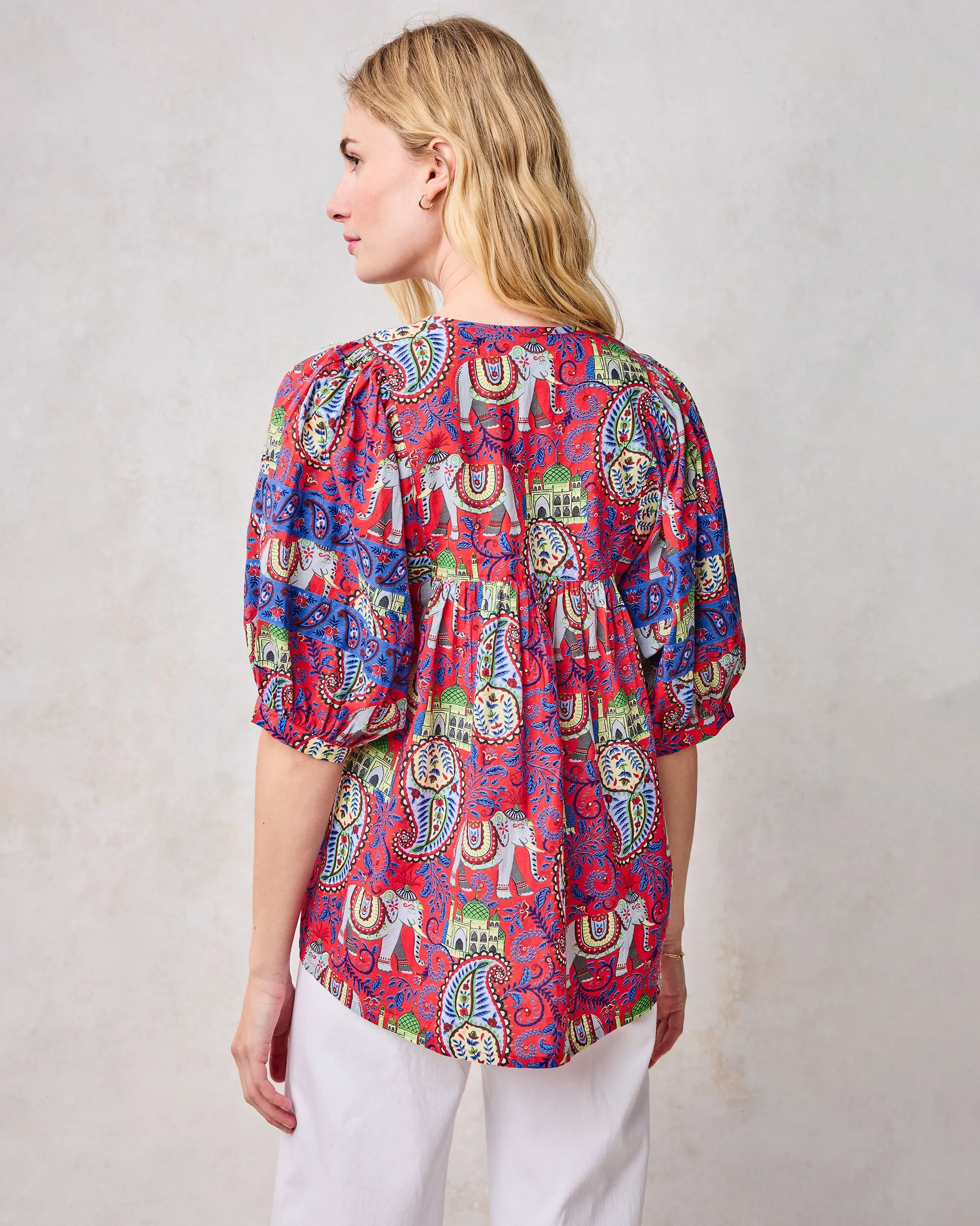 Palace Paisley - Greta Blouse - Paprika sold by Printfresh product image thumbnail 4