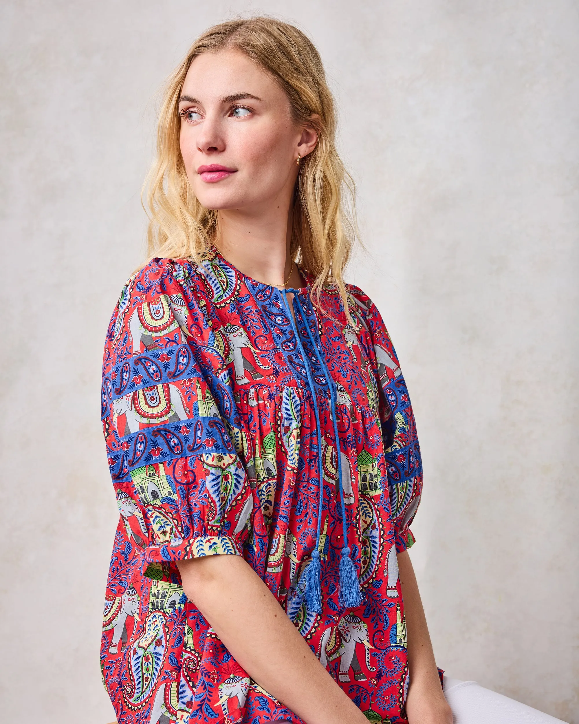 Palace Paisley - Greta Blouse - Paprika sold by Printfresh product image thumbnail 5