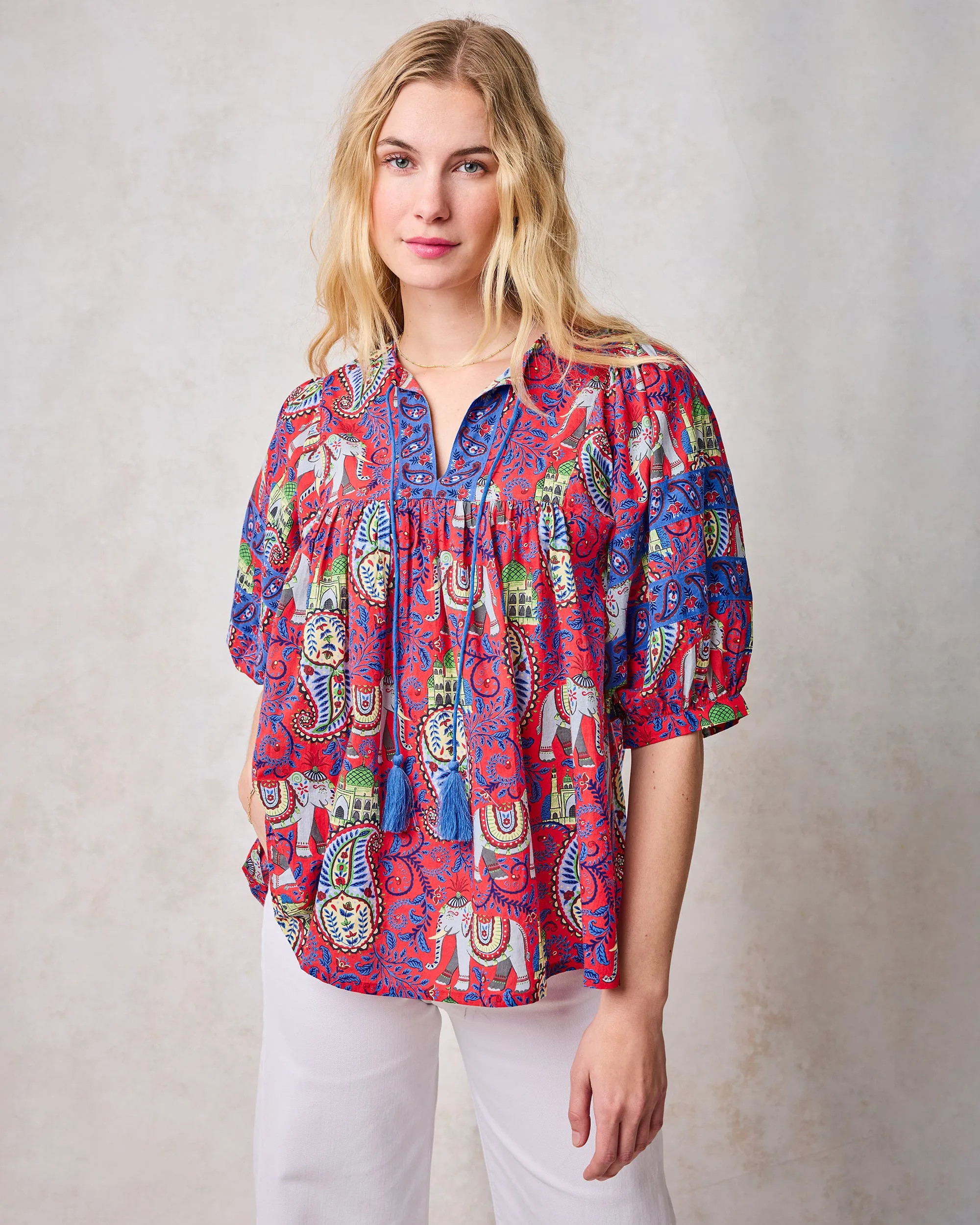 Palace Paisley - Greta Blouse - Paprika sold by Printfresh product image thumbnail 2