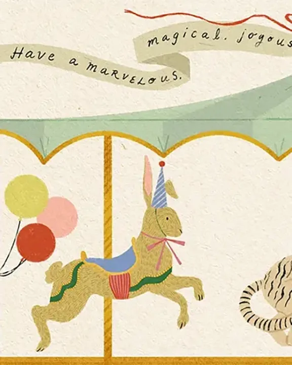 Multi - Carosel Birthday Card - Olive & Company sold by Printfresh product image thumbnail 3