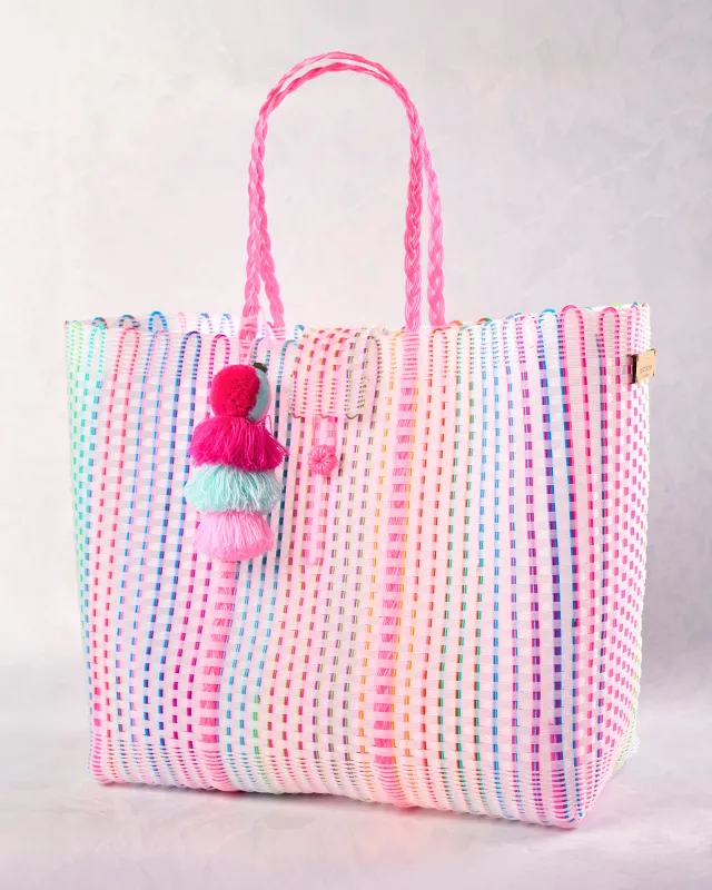 Neon Pink - Iris Neon Pink Citron Tote - Squeeze de Citron made by Printfresh