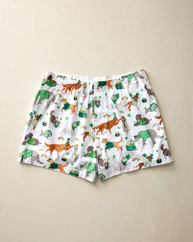 Lucky Paws - Mens Boxer - Irish Cream sold by Printfresh