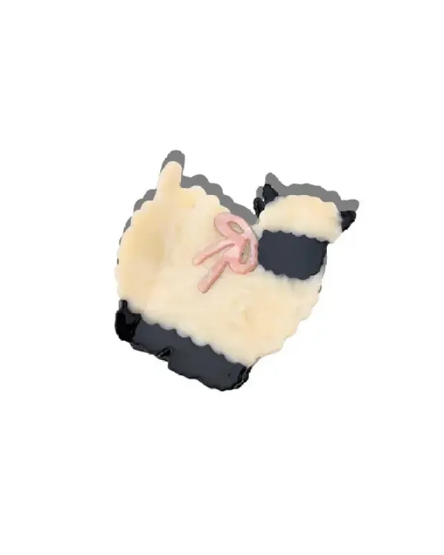 Ivory Combo - Hand Painted Sheep Claw Hair Clip - Solar Eclipse sold by Printfresh