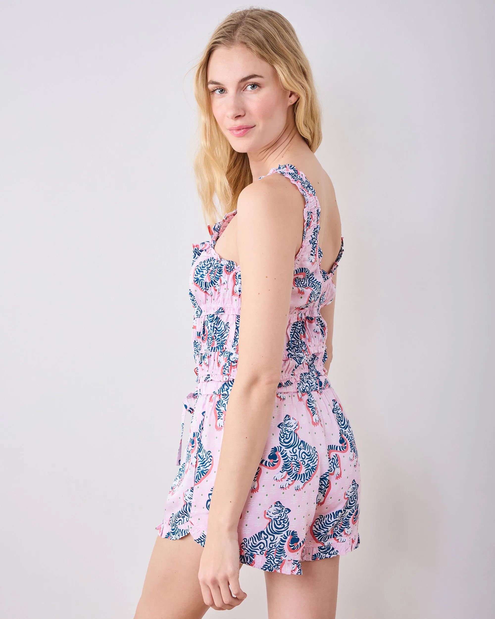 Tiger Queen - Eco Satin Sadie Short Set - Blush & Bashful sold by Printfresh product image thumbnail 4