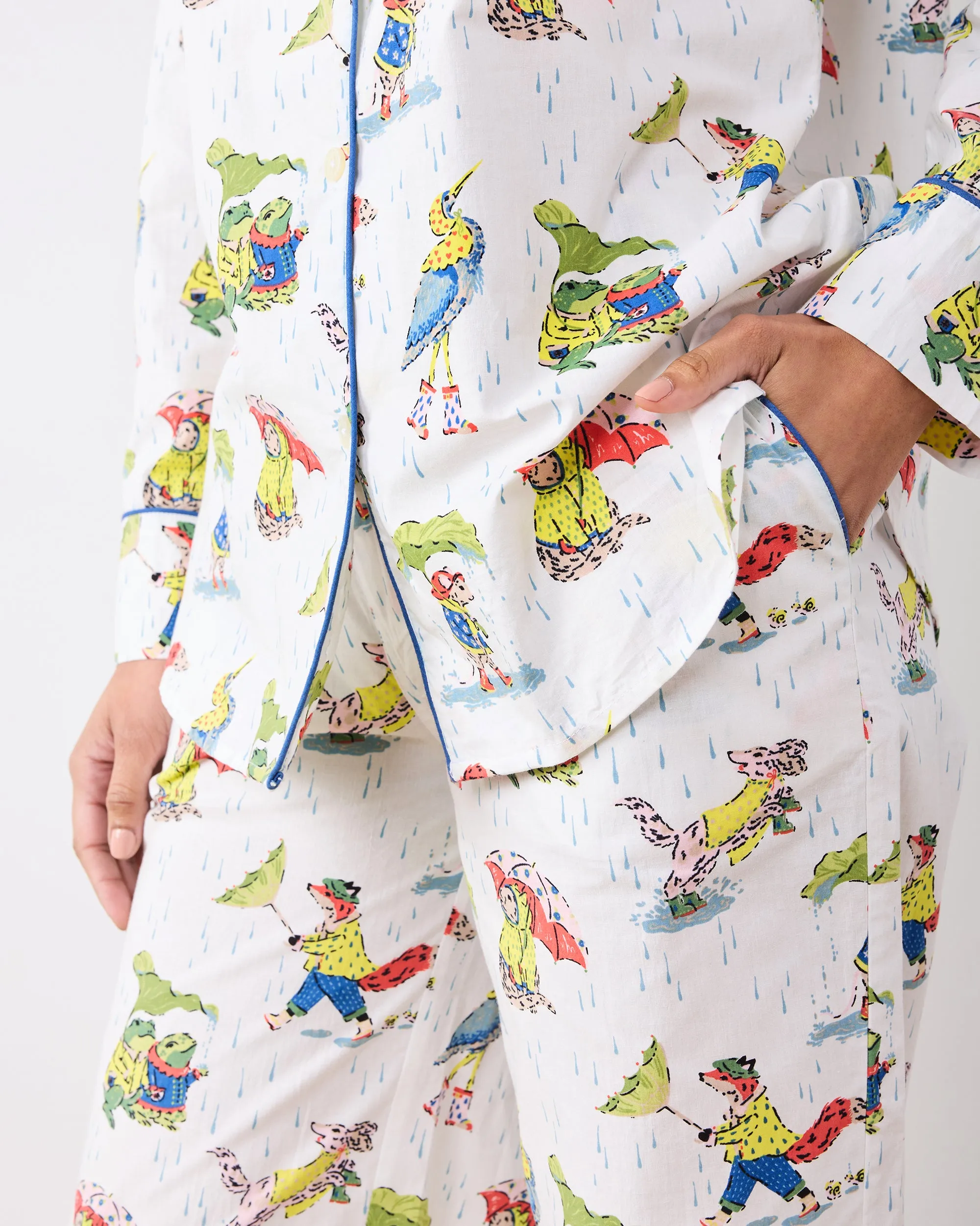 Spring Showers - Long PJ Set - Rain Cloud sold by Printfresh product image thumbnail 4