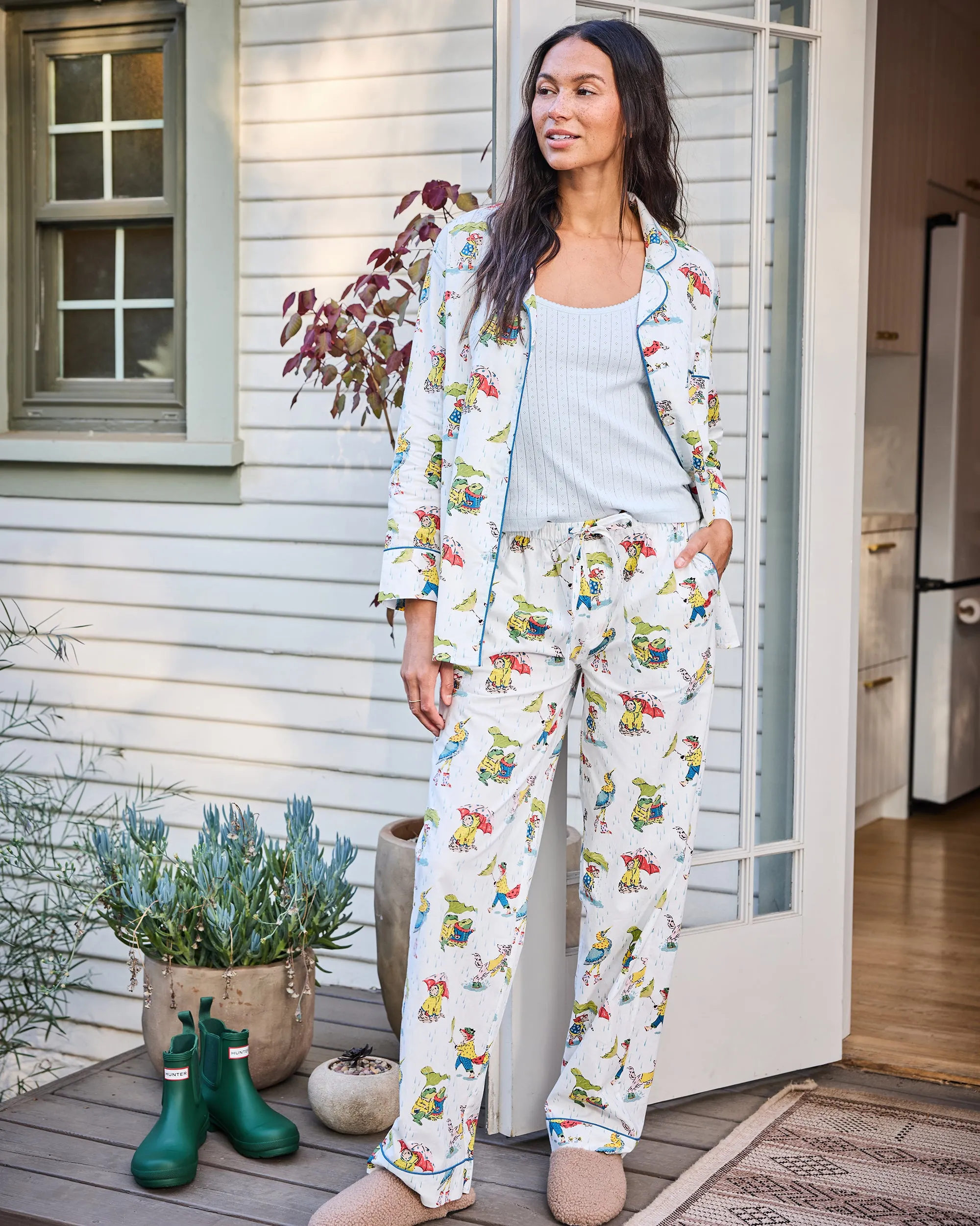 Spring Showers - Long PJ Set - Rain Cloud sold by Printfresh product image thumbnail 5