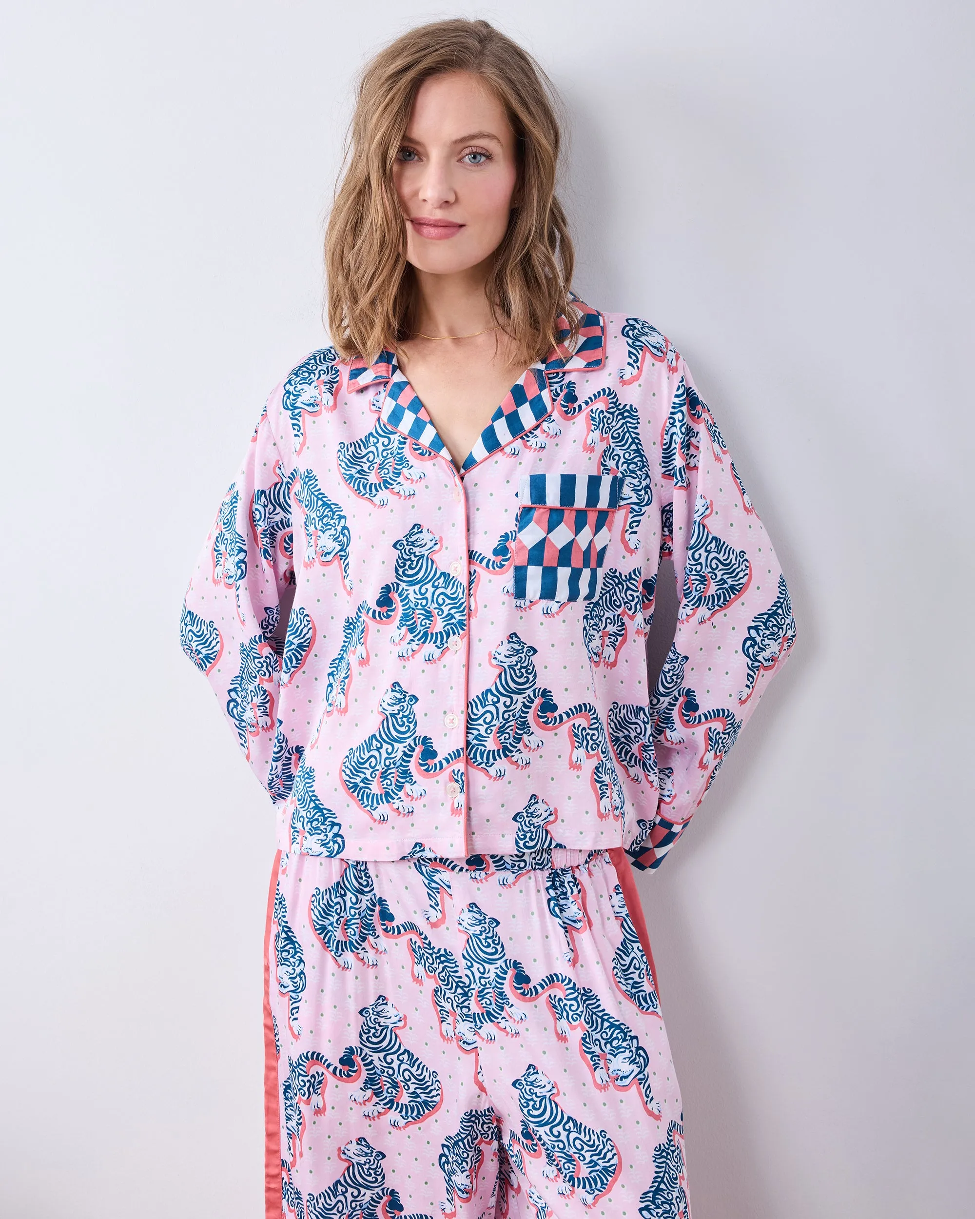 Tiger Queen - Eco Satin Rittenhouse Set - Blush & Bashful sold by Printfresh