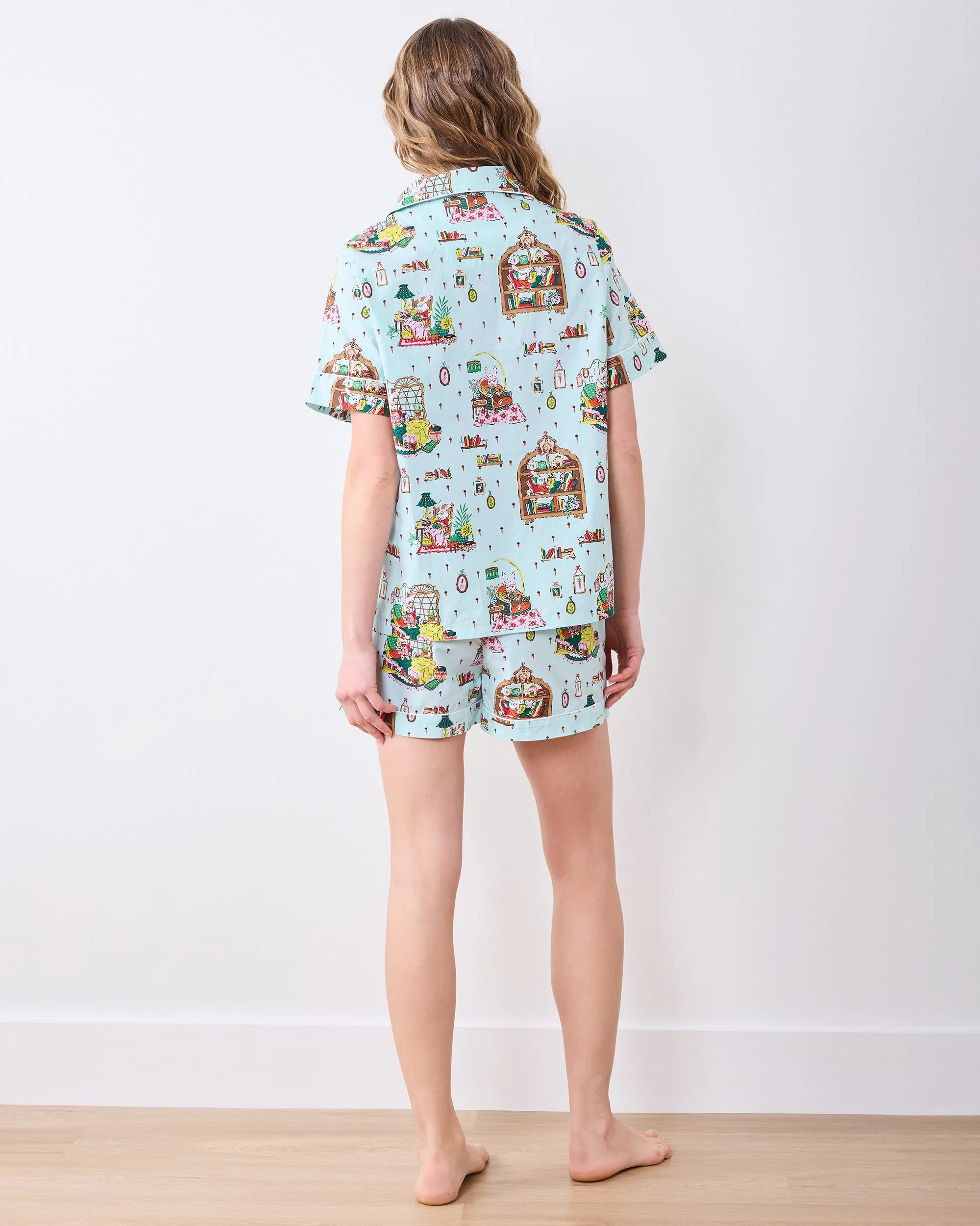 Reading Nook - Short PJ Set - Blue Burrow sold by Printfresh product image thumbnail 4