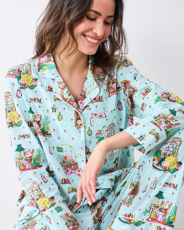 Reading Nook - Long PJ Set - Blue Burrow sold by Printfresh