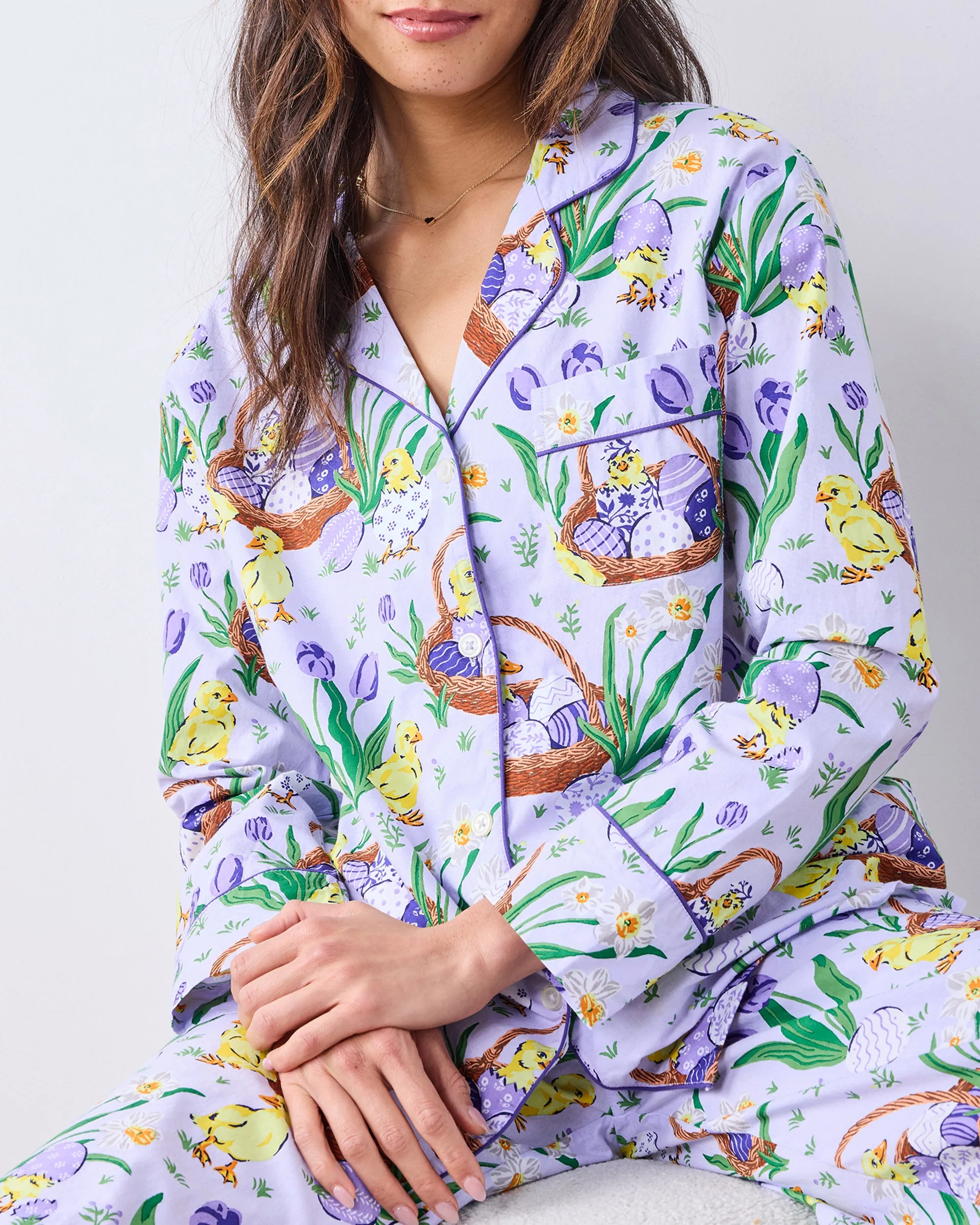 Egg Hunt - Long PJ Set - Dusty Lilac sold by Printfresh product image thumbnail 4