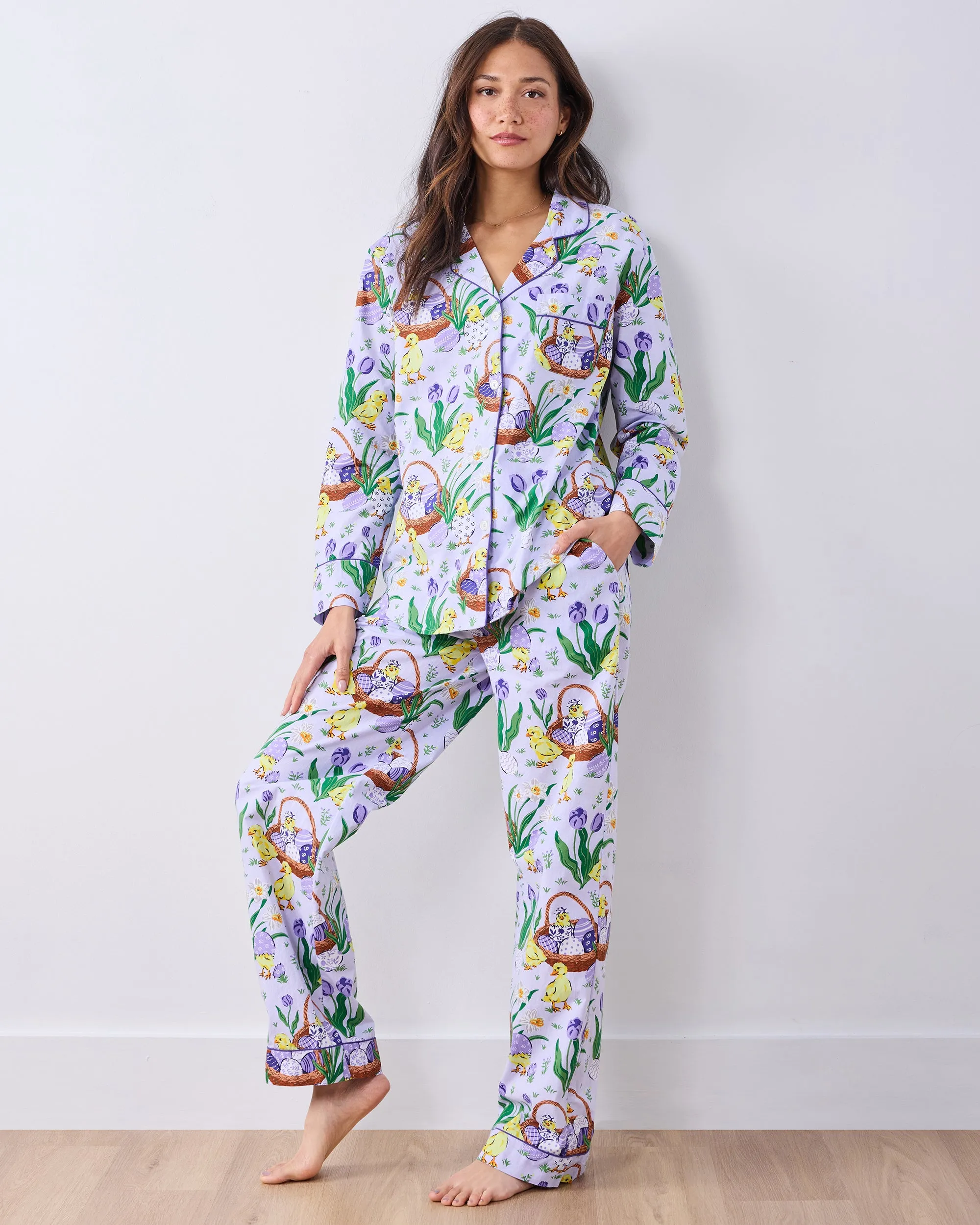 Egg Hunt - Long PJ Set - Dusty Lilac sold by Printfresh product image thumbnail 2