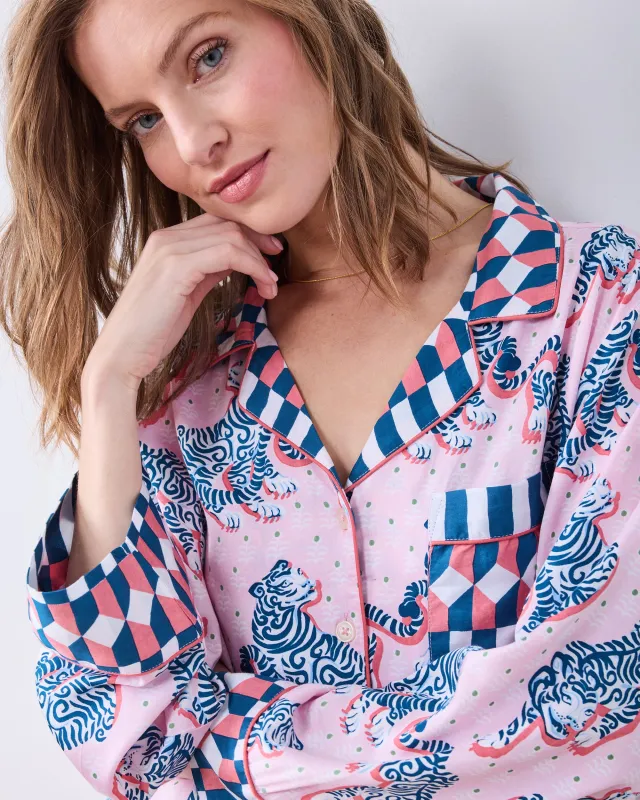Tiger Queen - Petite Eco Satin Rittenhouse Set - Blush & Bashful made by Printfresh