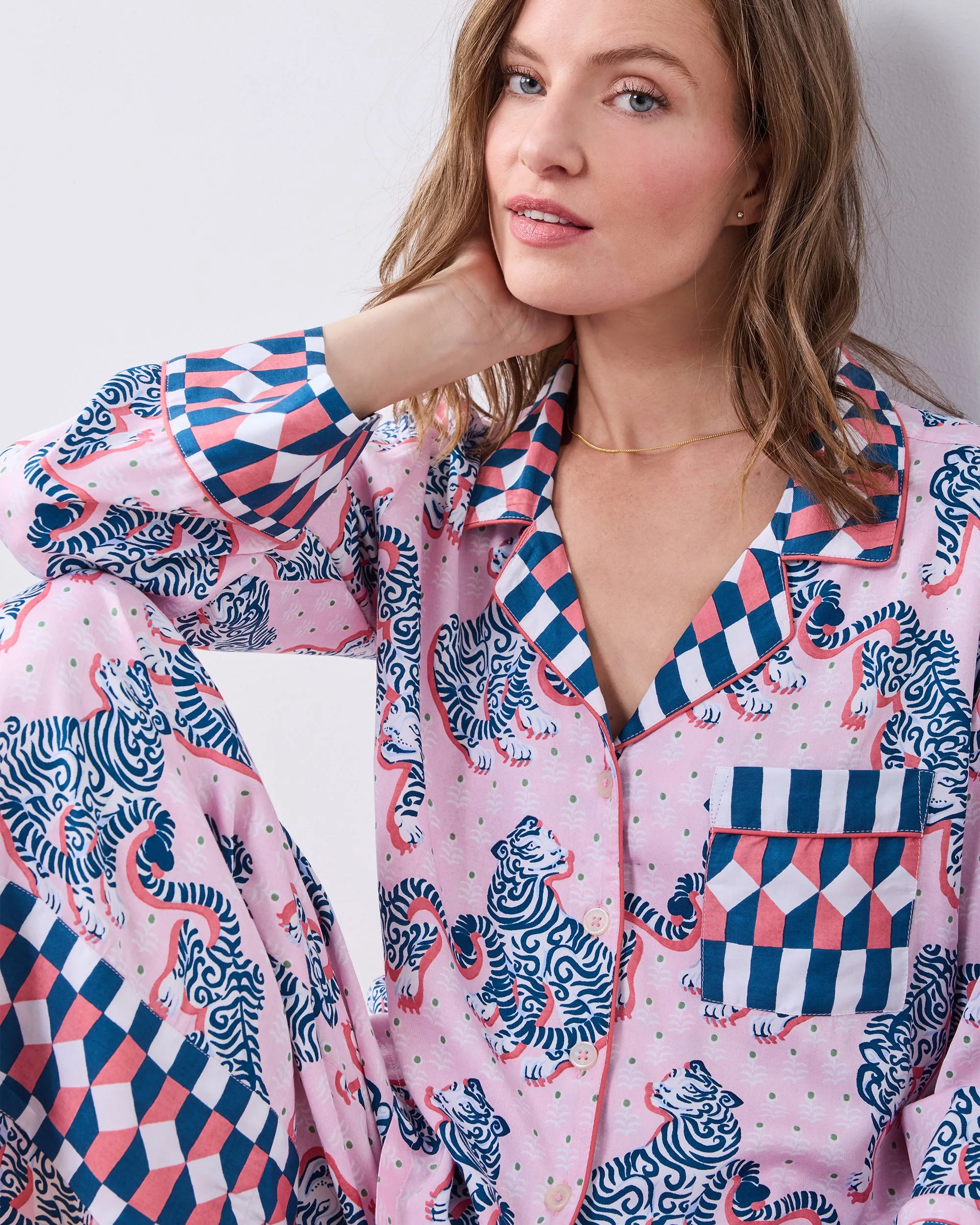 Tiger Queen - Eco Satin Rittenhouse Set - Blush & Bashful sold by Printfresh