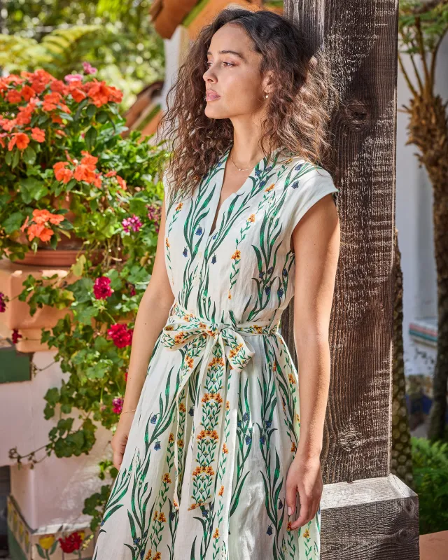 Wildflower Vines - Selene Dress - Antique Lace made by Printfresh