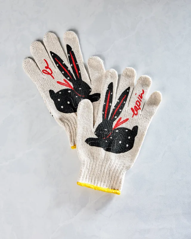 Multi - Bunny Gardening Gloves - My Little Belleville made by Printfresh