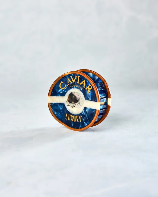 Solar Eclipse - Hand Painted Caviar Claw Hair Clip - Blue made by Printfresh