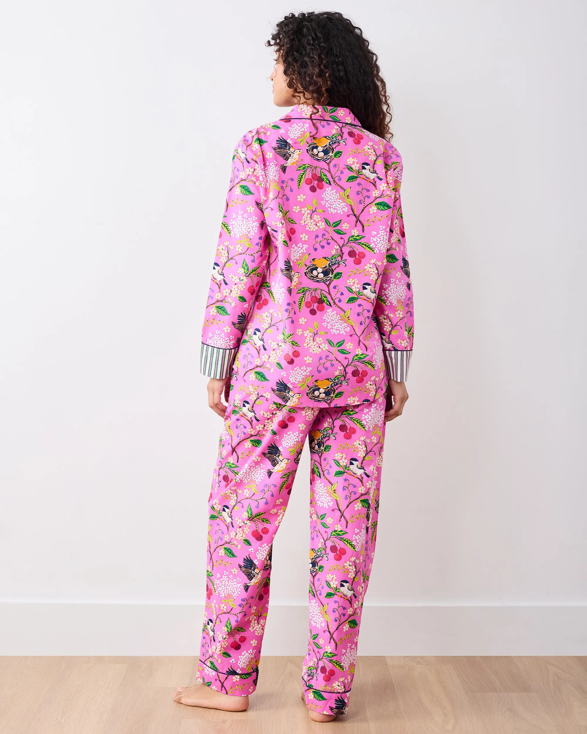 Bird & Blossom - Petite Long PJ Set - Fuchsia Berry sold by Printfresh product image thumbnail 3