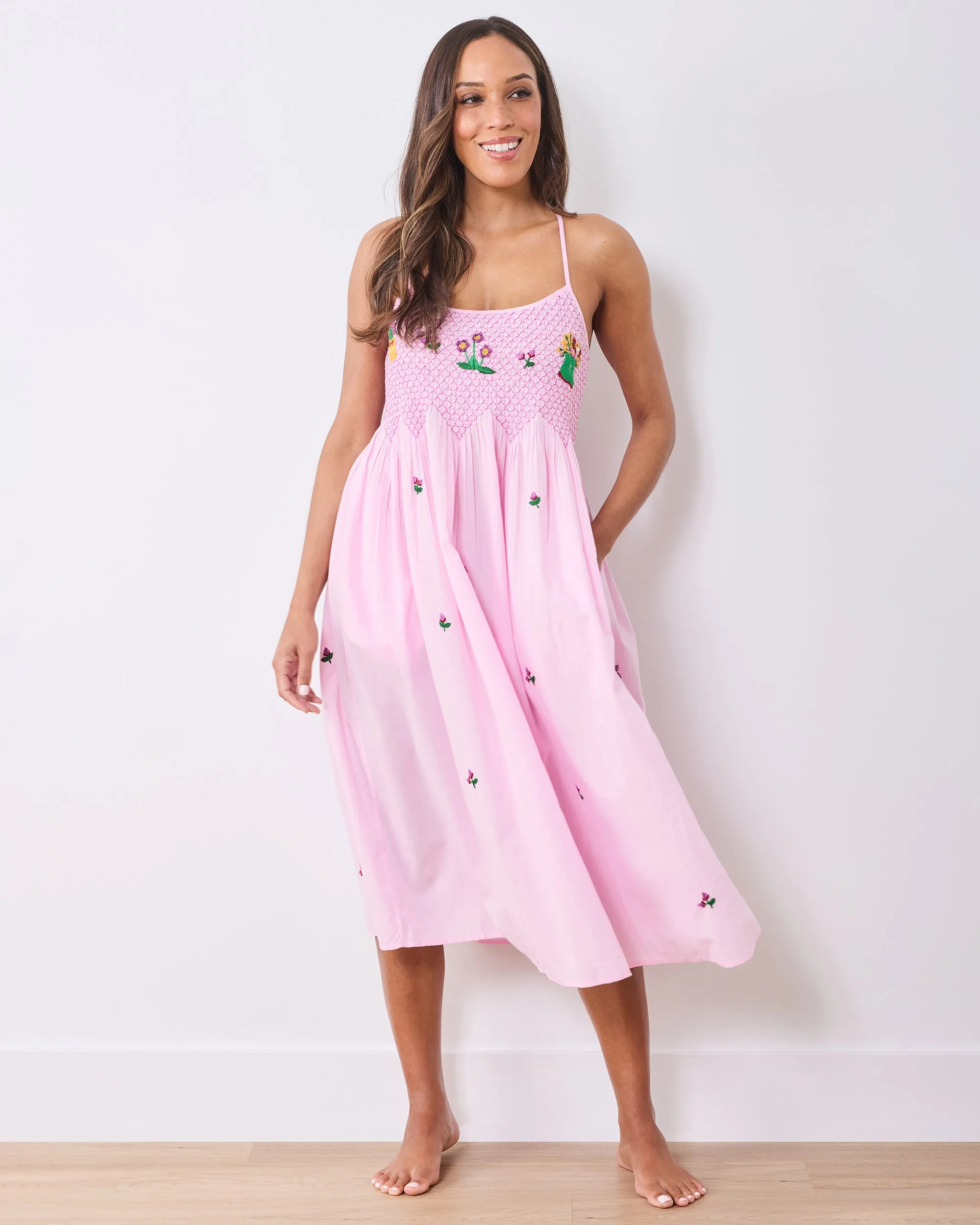 Green Thumb - Naya Nightie - Pink Cosmos sold by Printfresh product image thumbnail 2