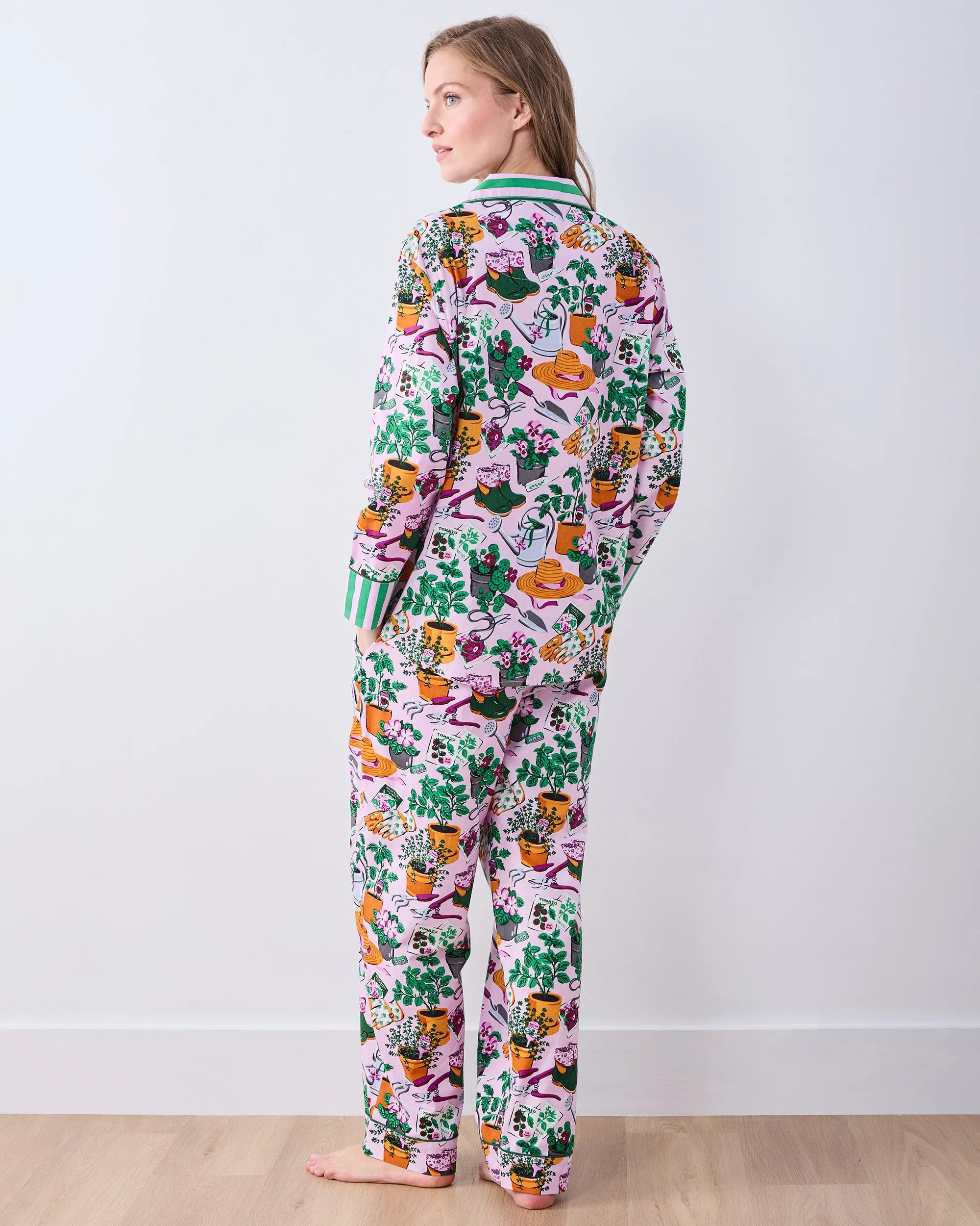 Green Thumb - Long PJ Set - Pink Cosmos sold by Printfresh product image thumbnail 5