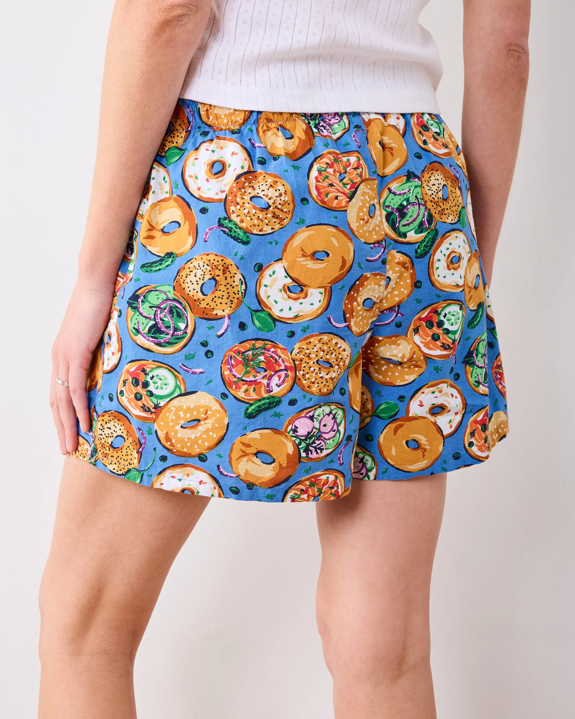 Bagels & Schmear - Boyfriend Boxer - Brunch Blues sold by Printfresh product image thumbnail 3