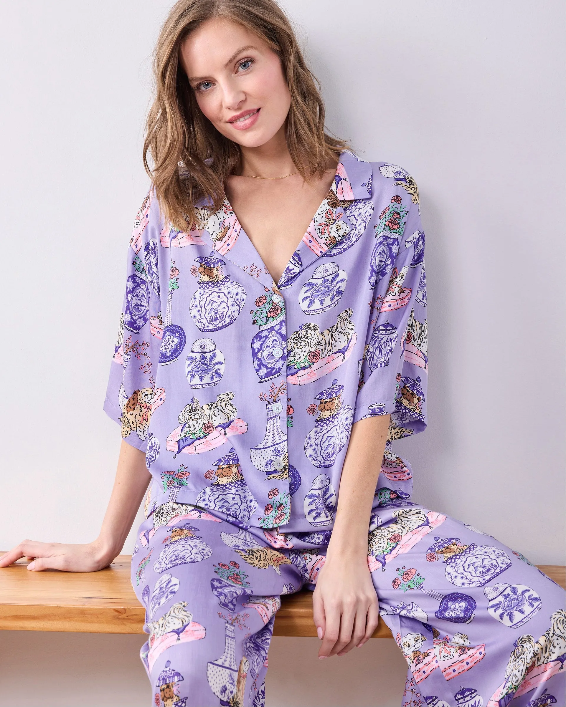 Fancy Dogs - Eco Satin Wildest Dreams Set - Lavender Glaze sold by Printfresh