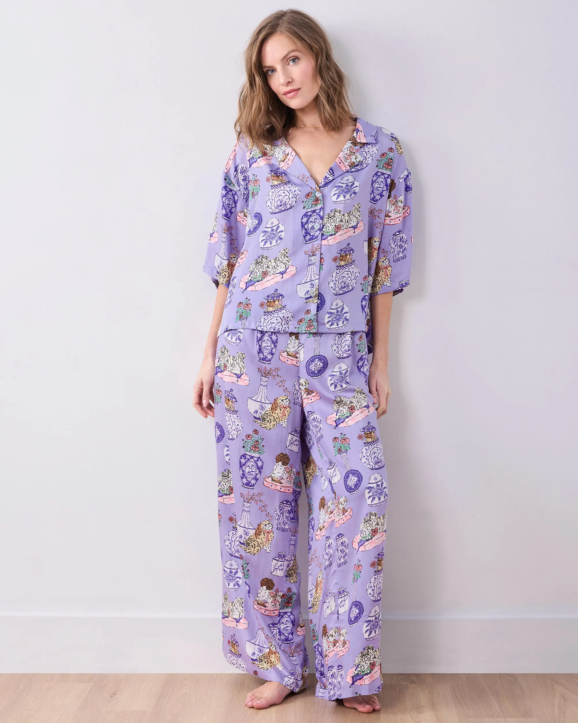 Fancy Dogs - Eco Satin Wildest Dreams Set - Lavender Glaze sold by Printfresh product image thumbnail 2