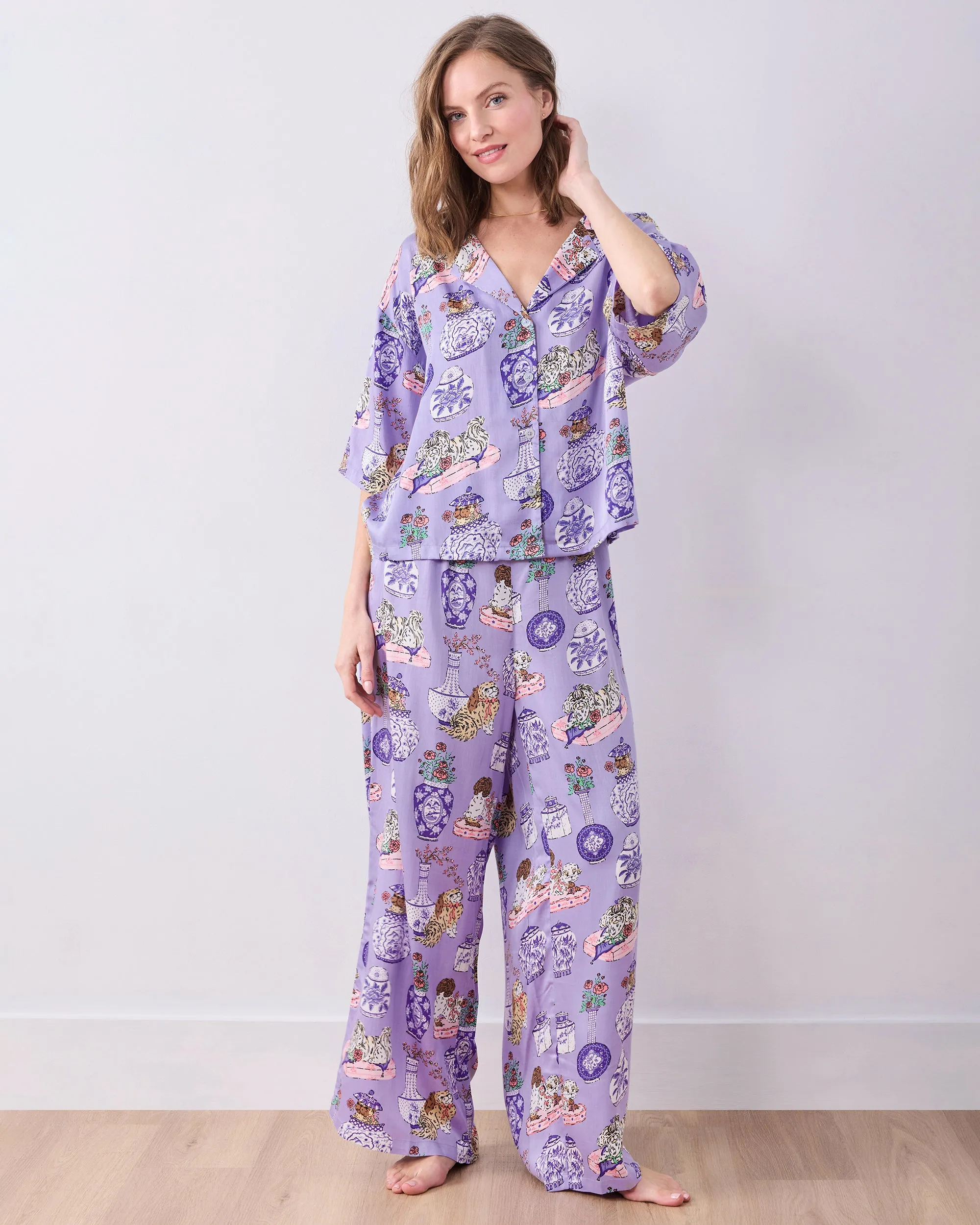 Fancy Dogs - Petite Eco Satin Wildest Dreams Set - Lavender Glaze sold by Printfresh product image thumbnail 2