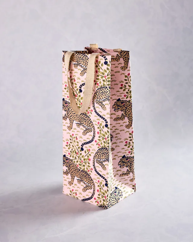 Bagheera - Handmade Wine Bottle Bag - Blush sold by Printfresh