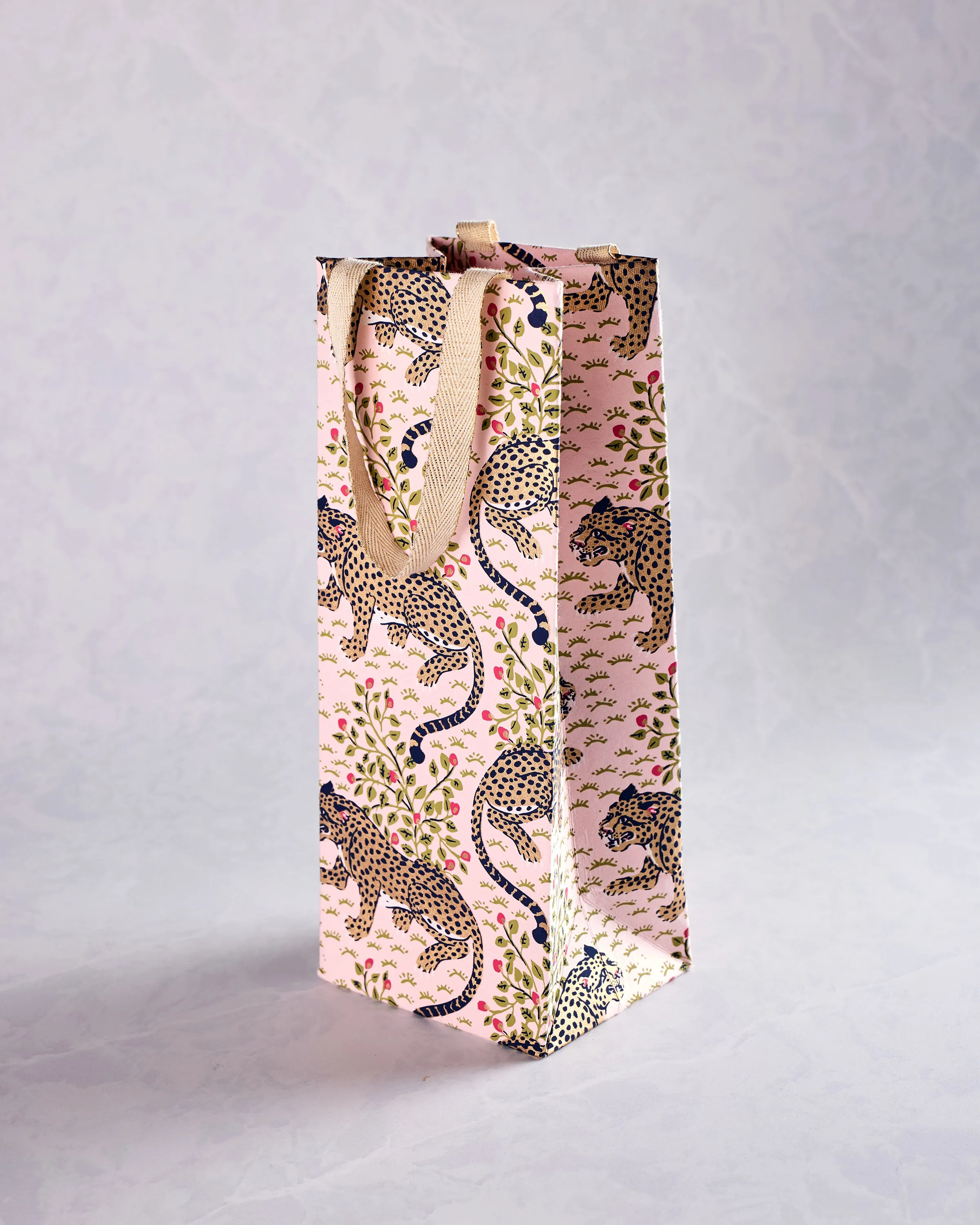 Bagheera - Handmade Wine Bottle Bag - Blush sold by Printfresh