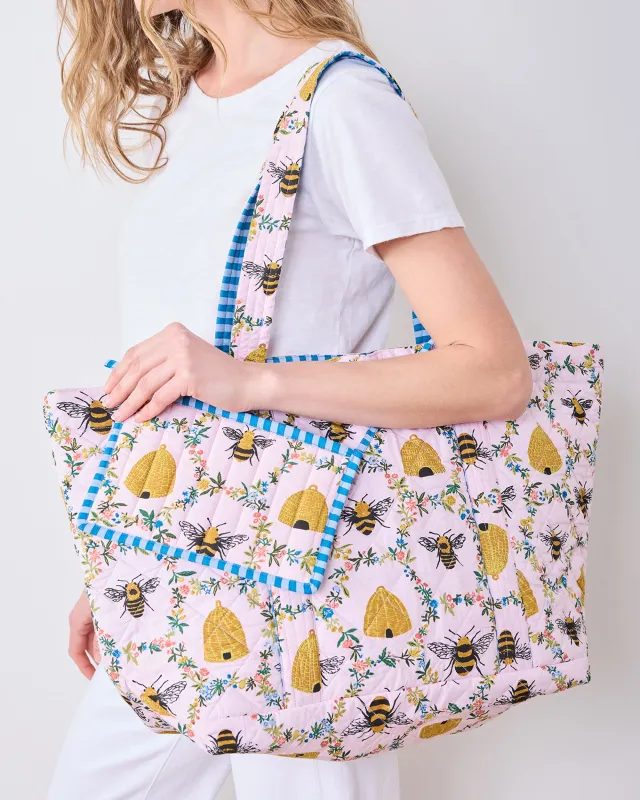 Sweet Bee - Weekender Bag - Pink Petal made by Printfresh