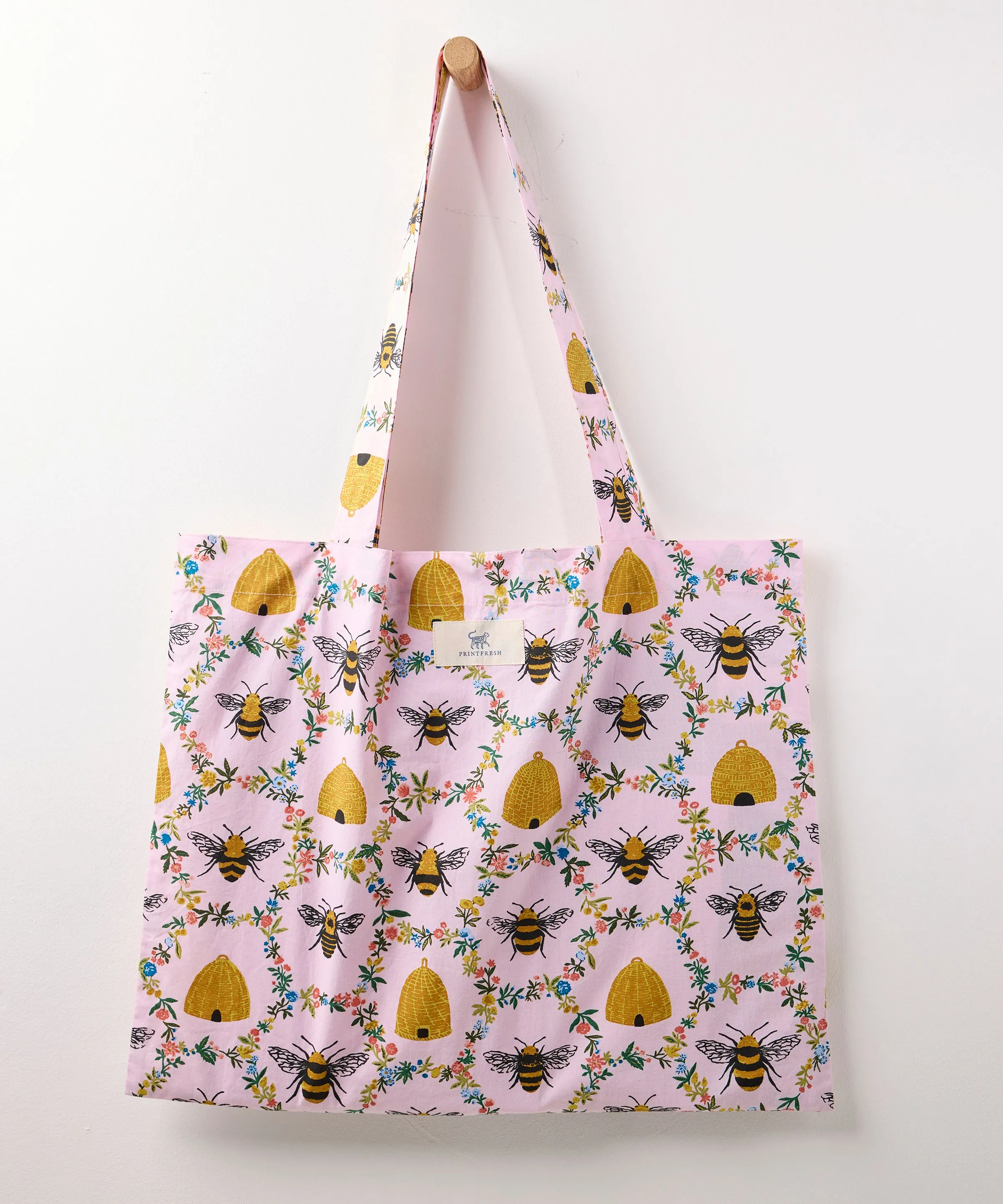 Sweet Bee - Go To Tote - Pink Petal sold by Printfresh product image thumbnail 2