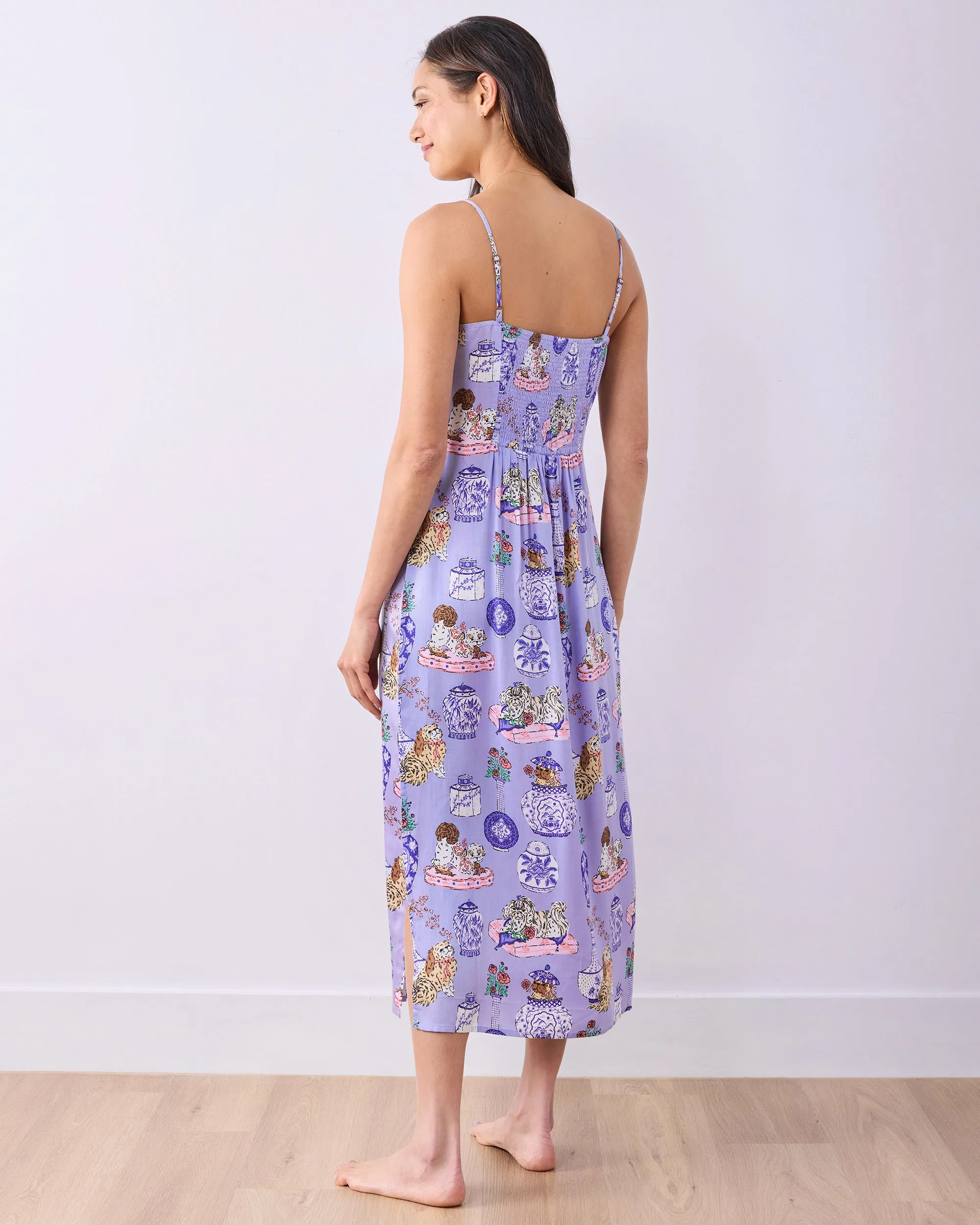 Fancy Dogs - Eco Satin Chic to Sleep Nightie - Lavender Glaze sold by Printfresh product image thumbnail 4