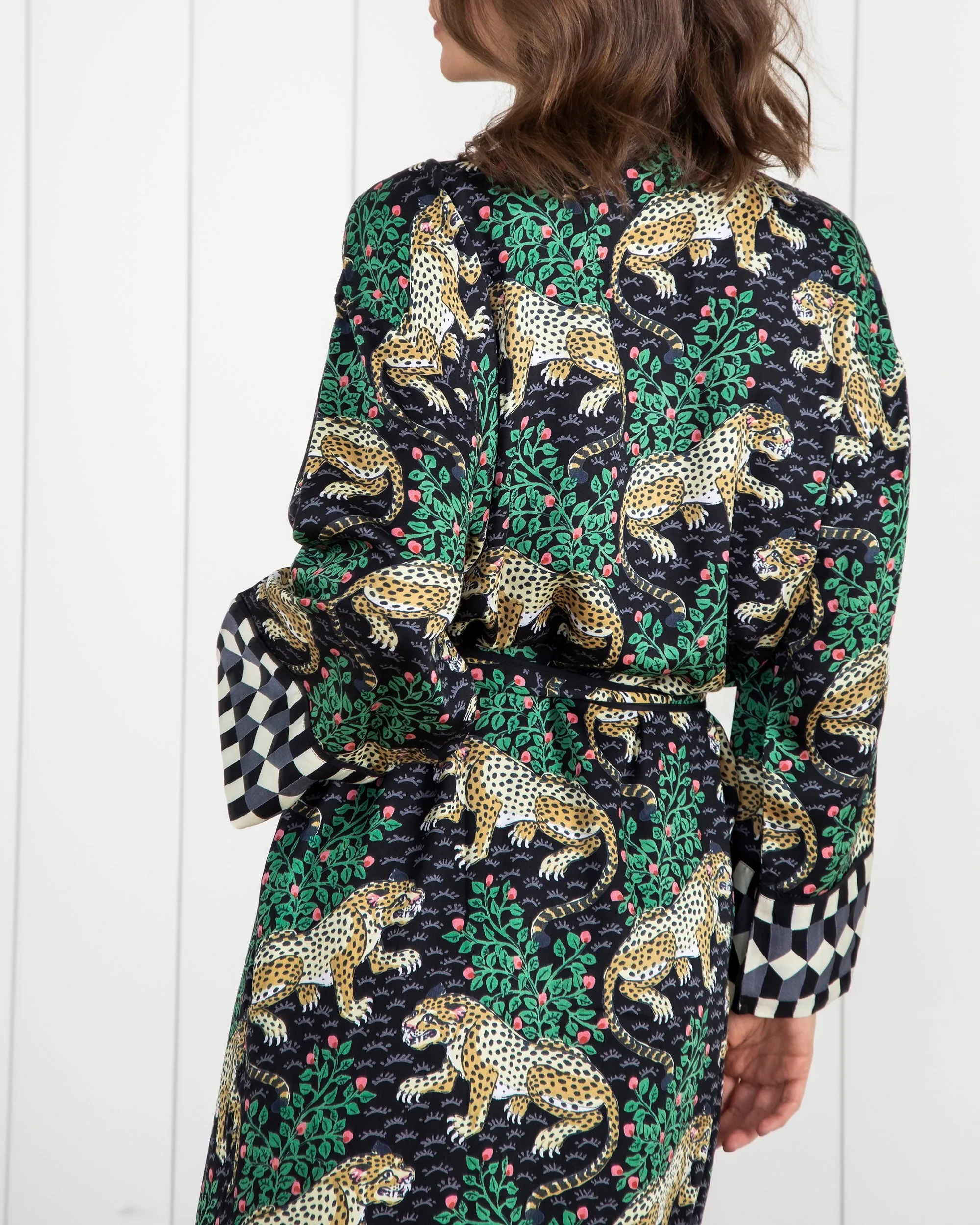 Bagheera - Eco Satin Robe & Pouches Bundle - Ink sold by Printfresh product image thumbnail 5