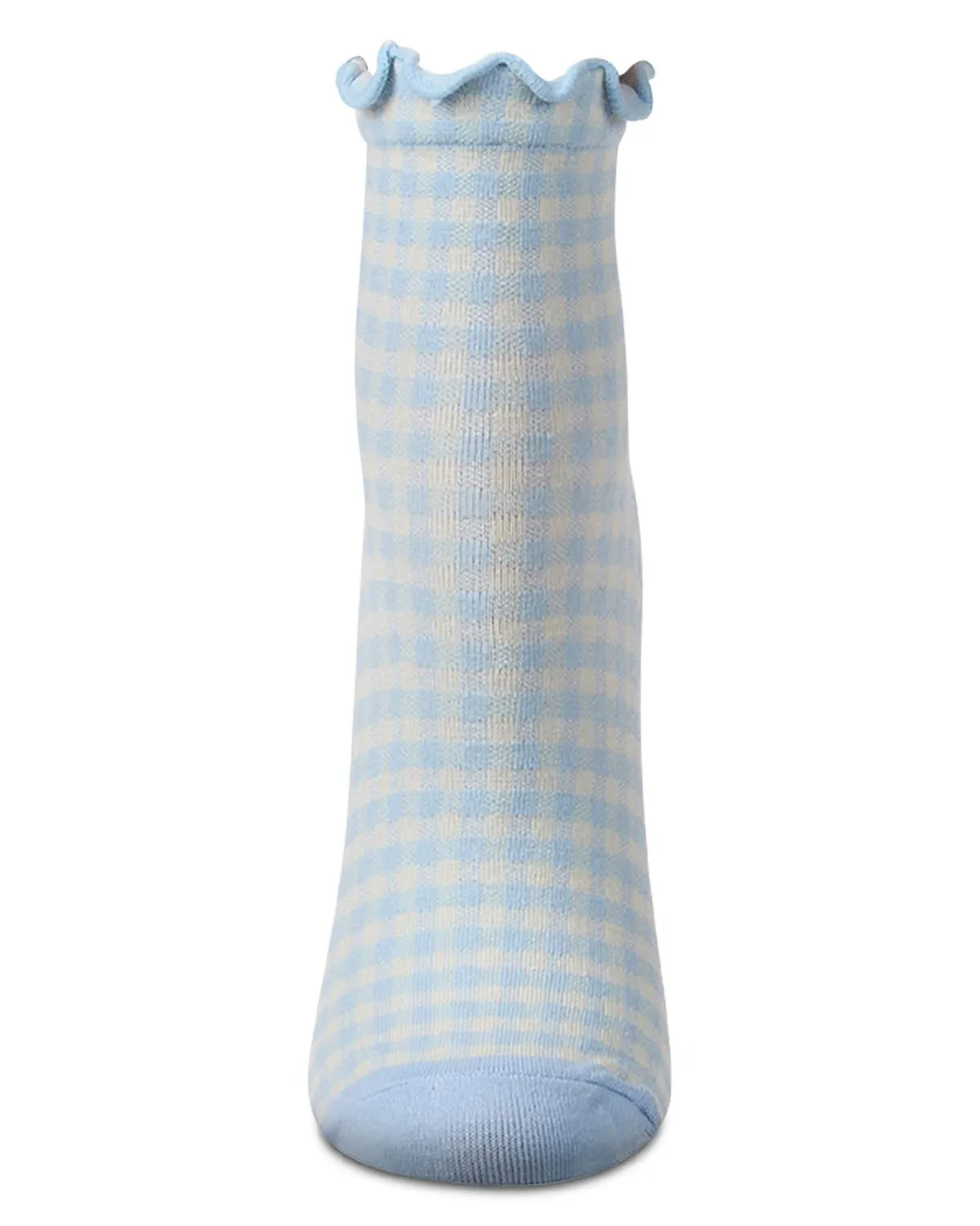 Blue Check - Gingham Anklet Sock - Infinity Classics sold by Printfresh product image thumbnail 4