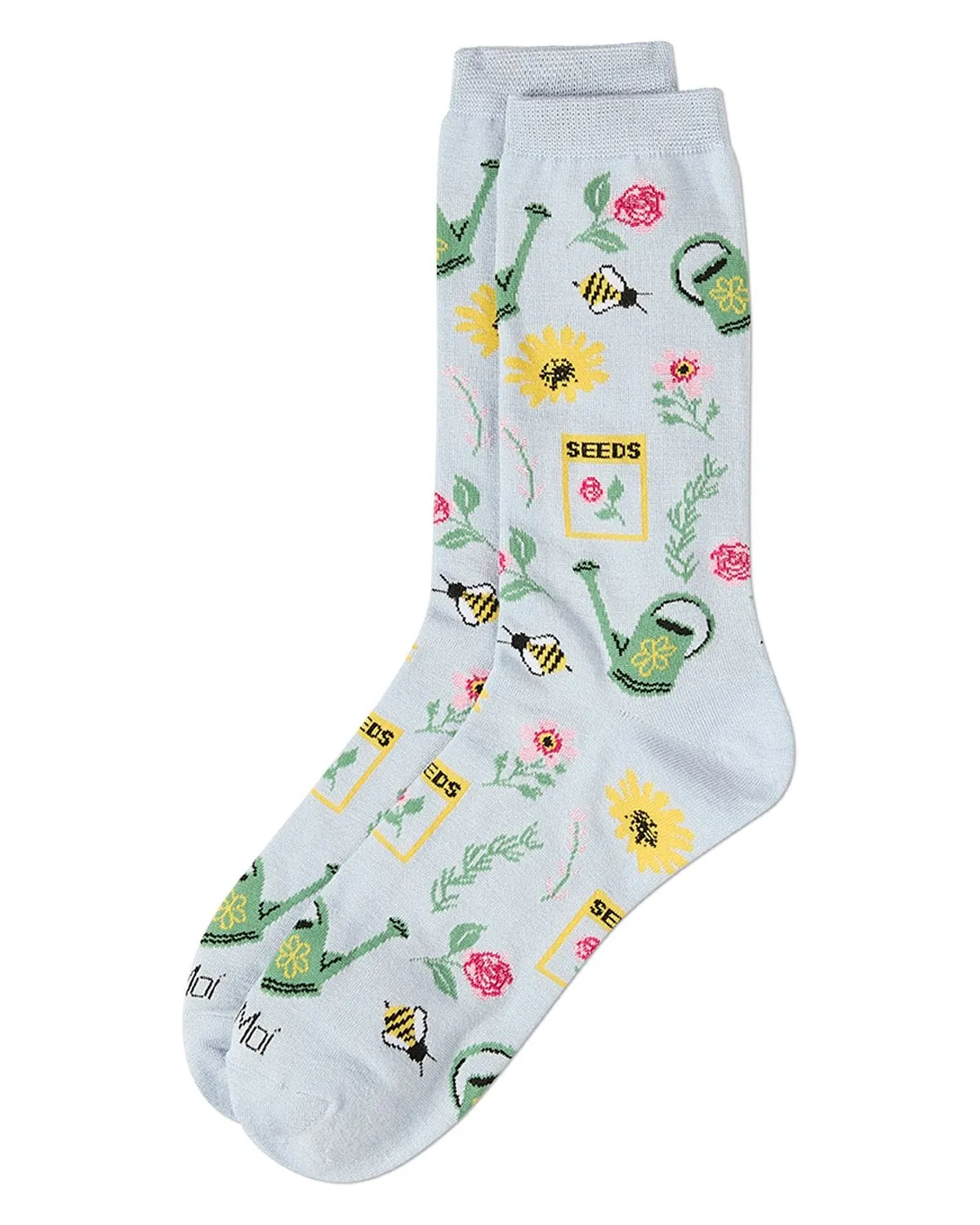 Blue Combo - Flower Garden Bamboo Crew - Infinity Classics sold by Printfresh