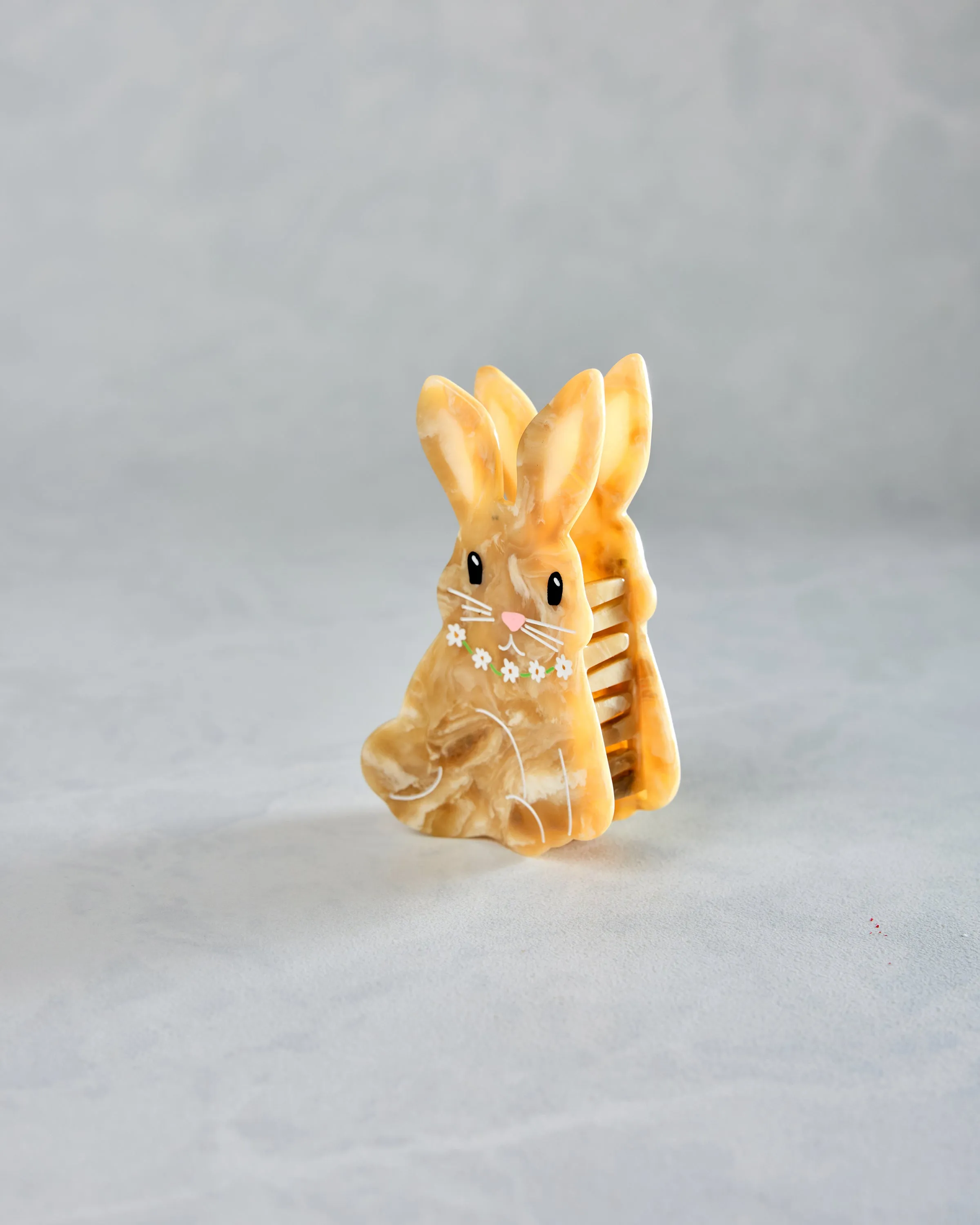 Ivory Combo - Hand Painted Bunny Claw Hair Clip - Solar Eclipse sold by Printfresh product image thumbnail 2