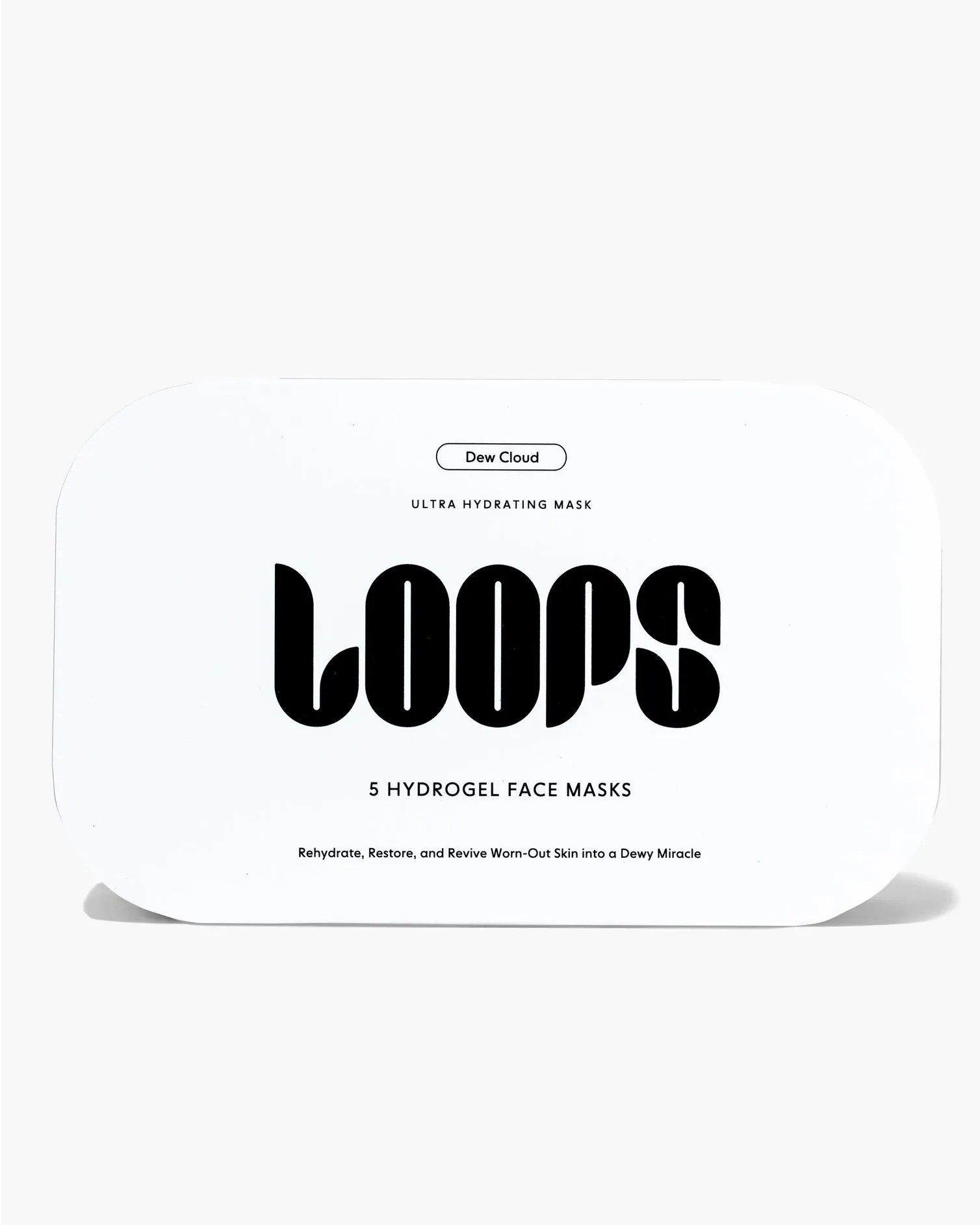 White - Loops Dew Cloud Face Mask - Loops sold by Printfresh product image thumbnail 2
