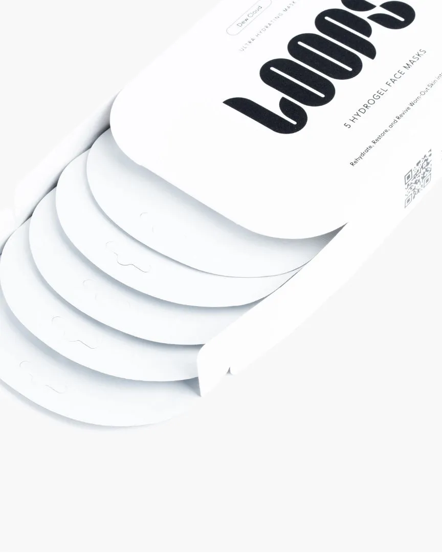 White - Loops Dew Cloud Face Mask - Loops sold by Printfresh product image thumbnail 4