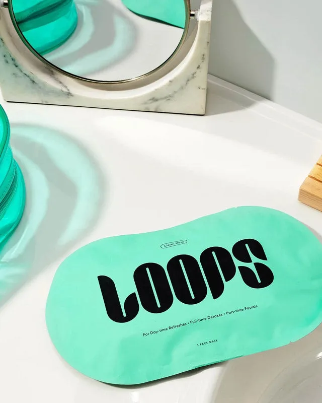 Teal - Loops Clean Slate Face Mask - Loops sold by Printfresh