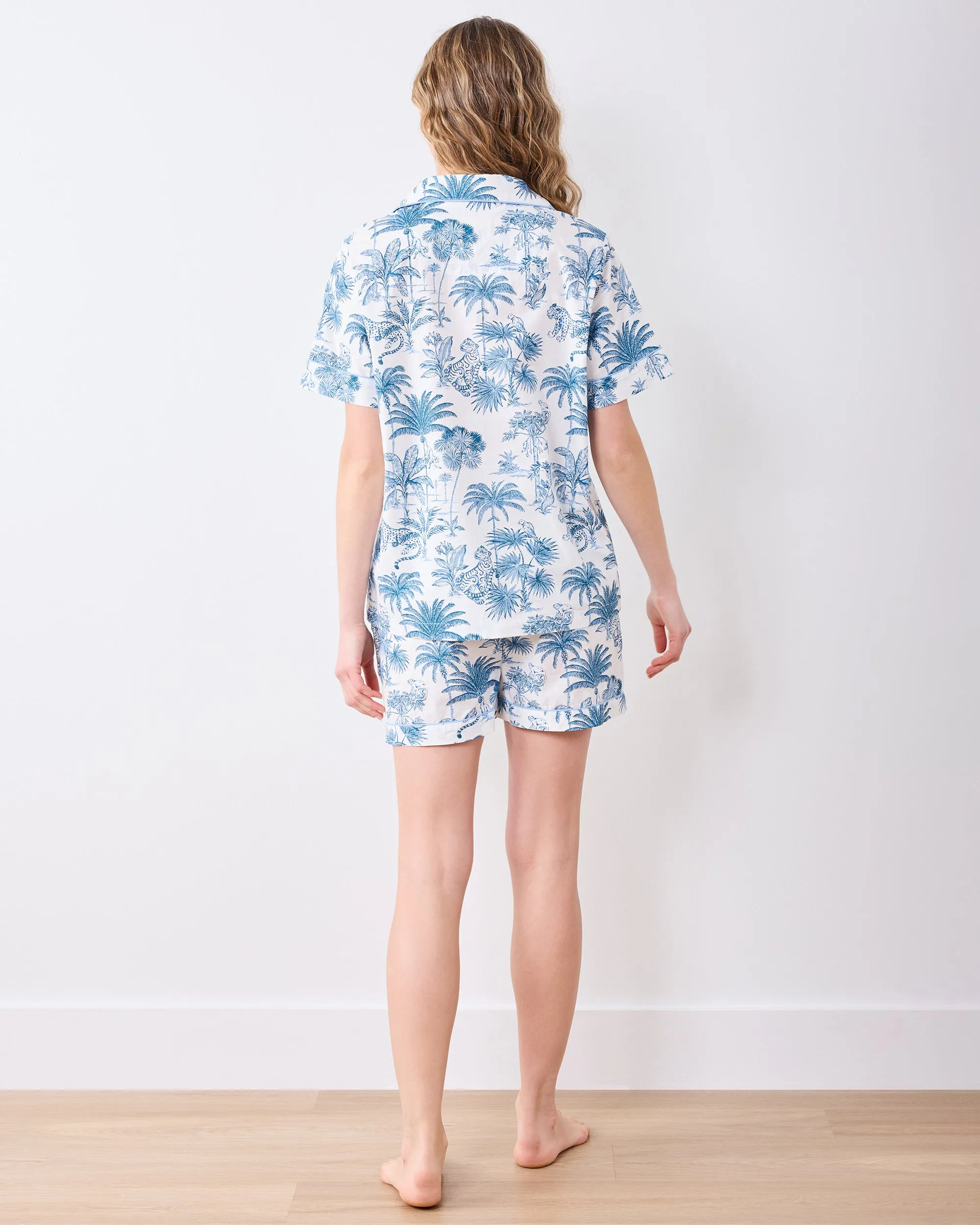 Tropical Toile - Short PJ Set - Cloud sold by Printfresh product image thumbnail 3