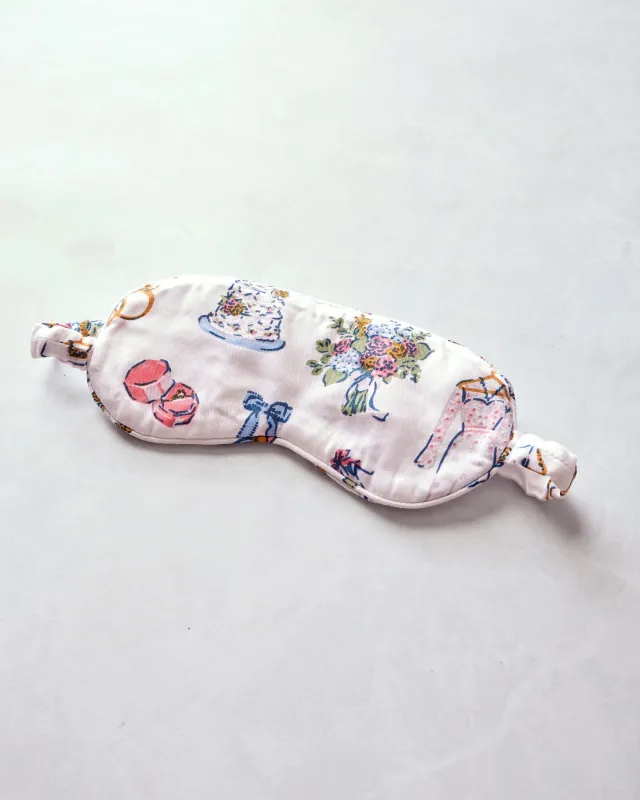 Big Day Bliss - Eco Satin Eye Mask - Coastal Cloud made by Printfresh