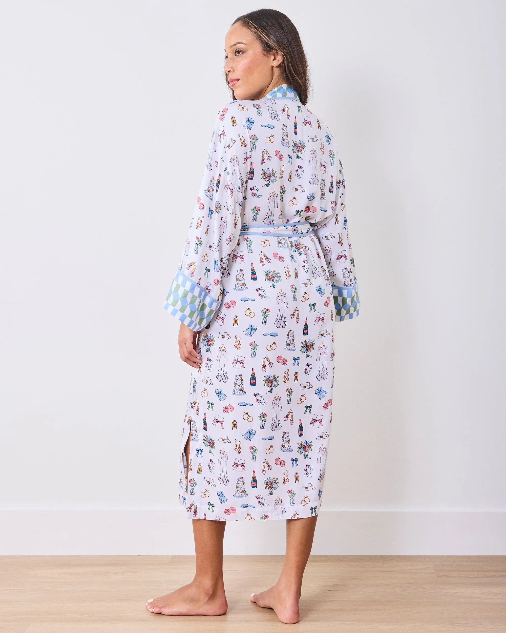 Big Day Bliss - Eco Satin Robe - Coastal Cloud sold by Printfresh product image thumbnail 4