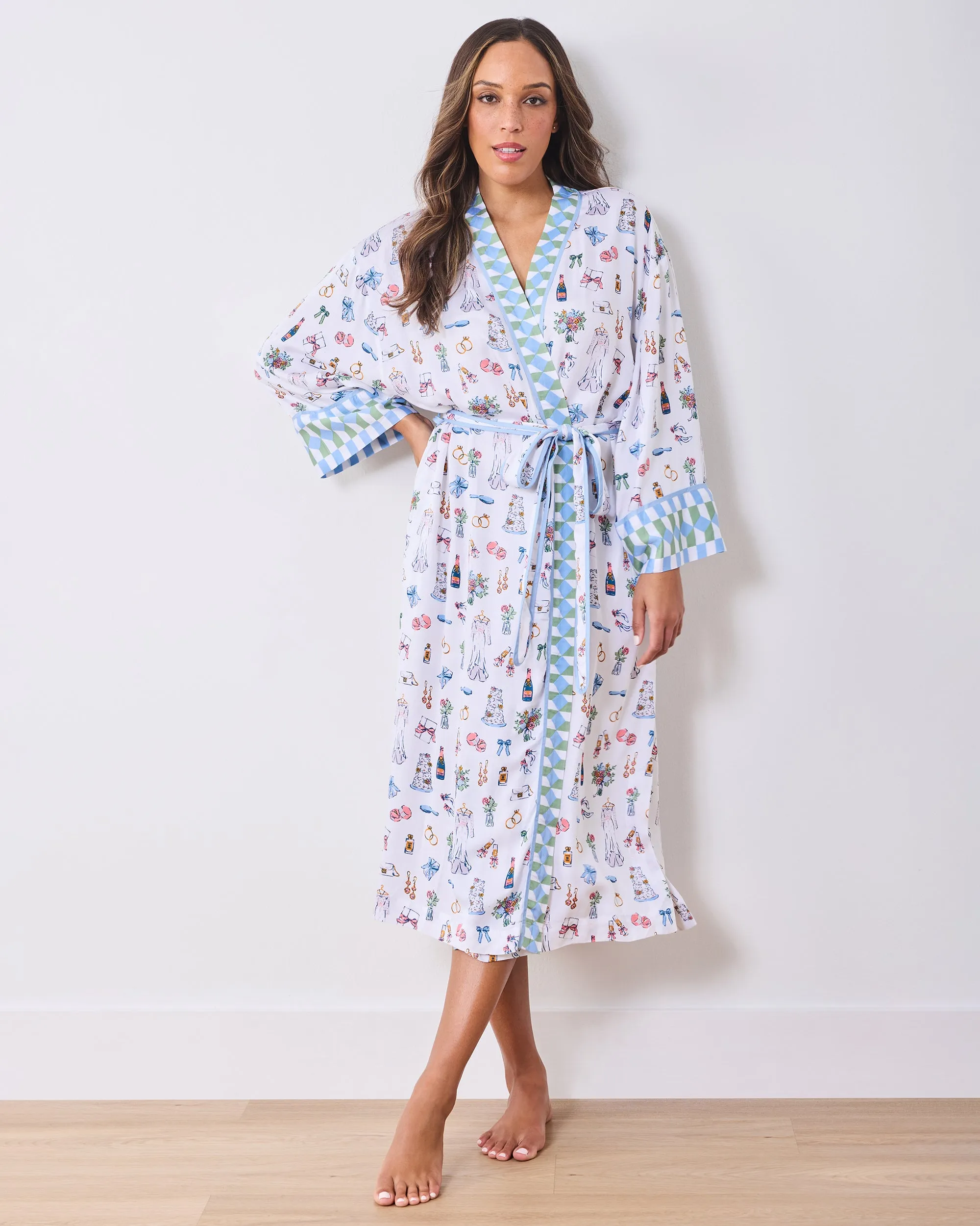 Big Day Bliss - Eco Satin Robe - Coastal Cloud sold by Printfresh product image thumbnail 2