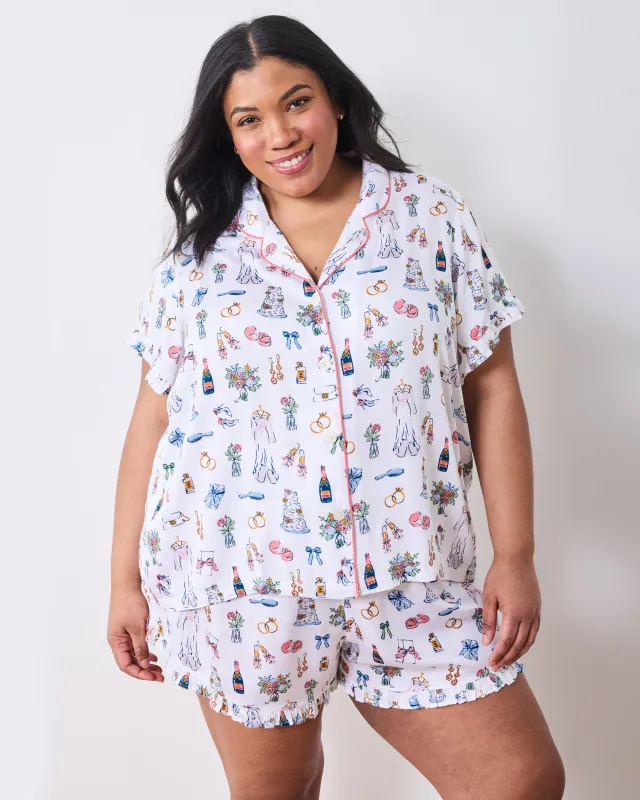 Big Day Bliss - Eco Satin Ruffle Set - Coastal Cloud made by Printfresh