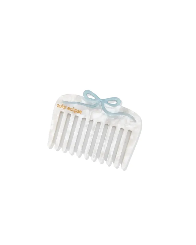 White - Hand Painted Something Blue Pocket Comb - Solar Eclipse sold by Printfresh